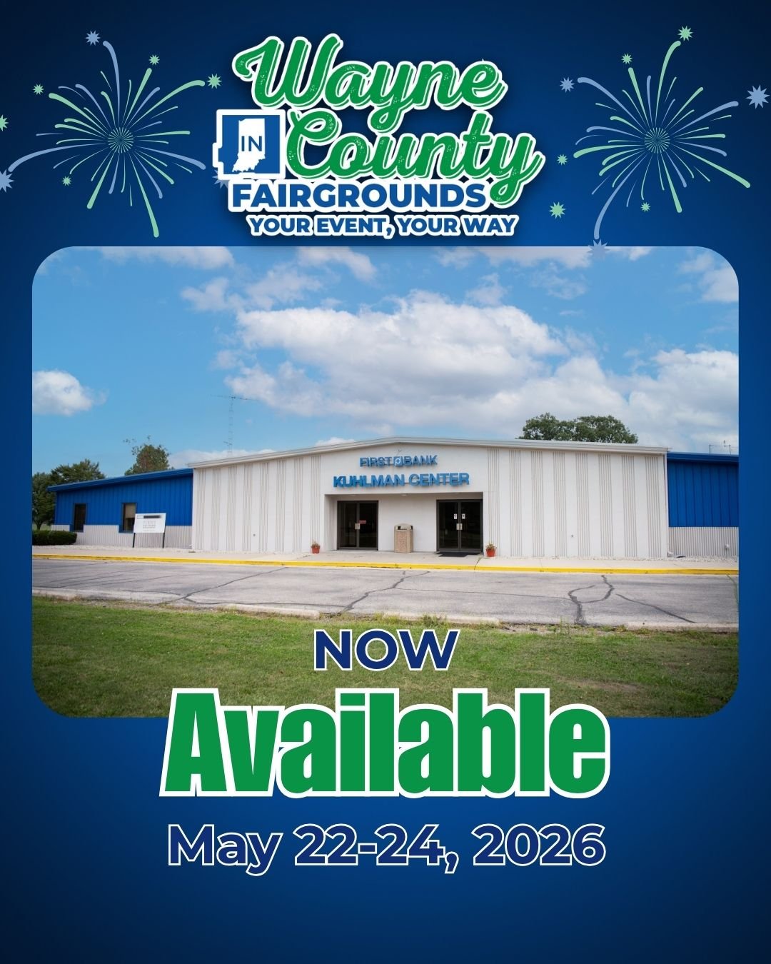 ✨UNEXPECTED AVAILABILITY: HOST YOUR EVENT NEXT WEEKEND✨

Looking for the perfect venue on short notice? 
We have rare, last-minute availability in the First Bank Kuhlman Center for next weekend, May 22nd - 24th, 2026! Whether you need to pivot your p