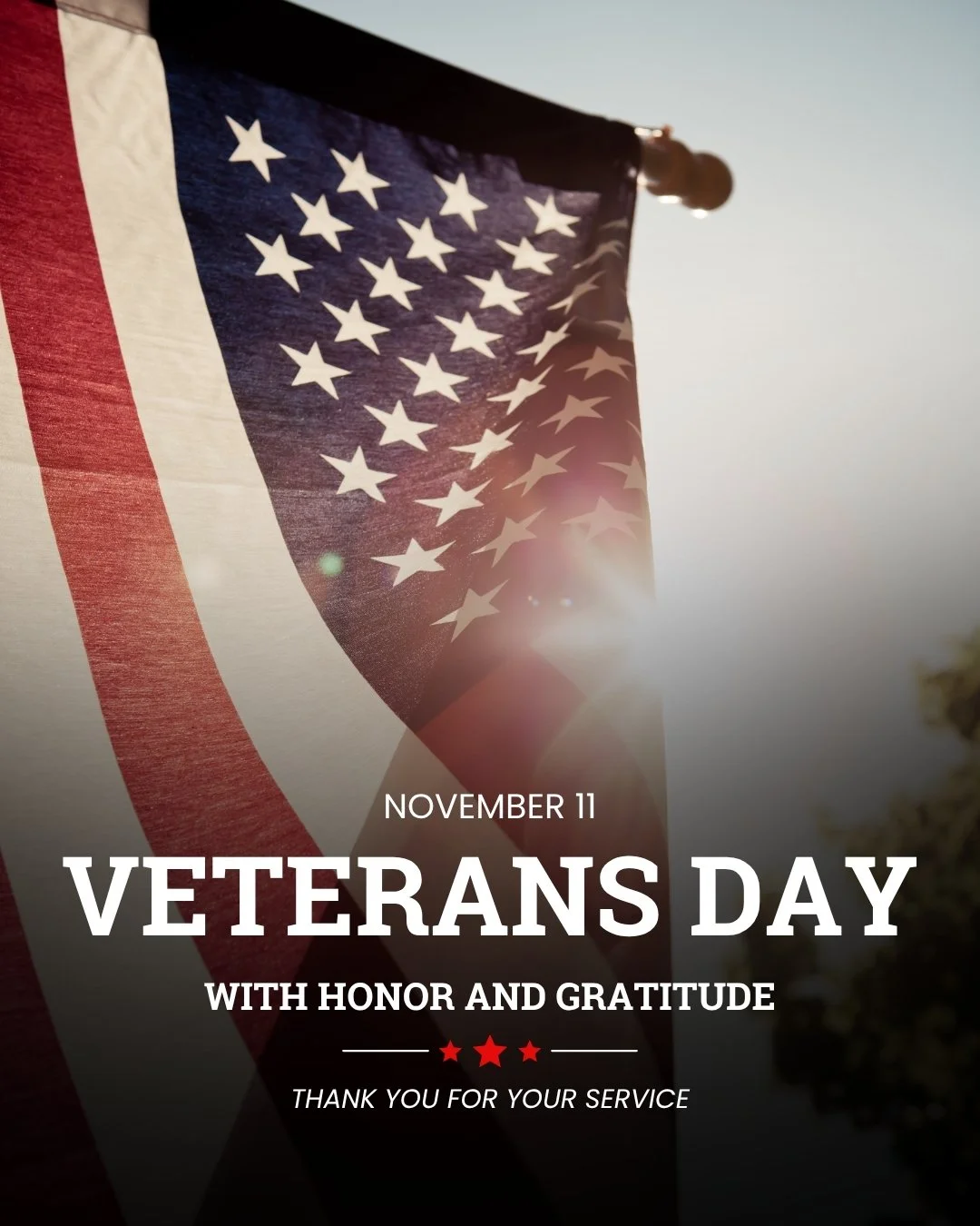CLOSED FOR VETERANS DAY