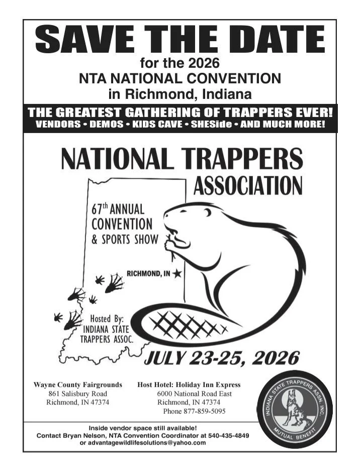 67TH ANNUAL NATIONAL TRAPPERS ASSOCIATION CONVENTION