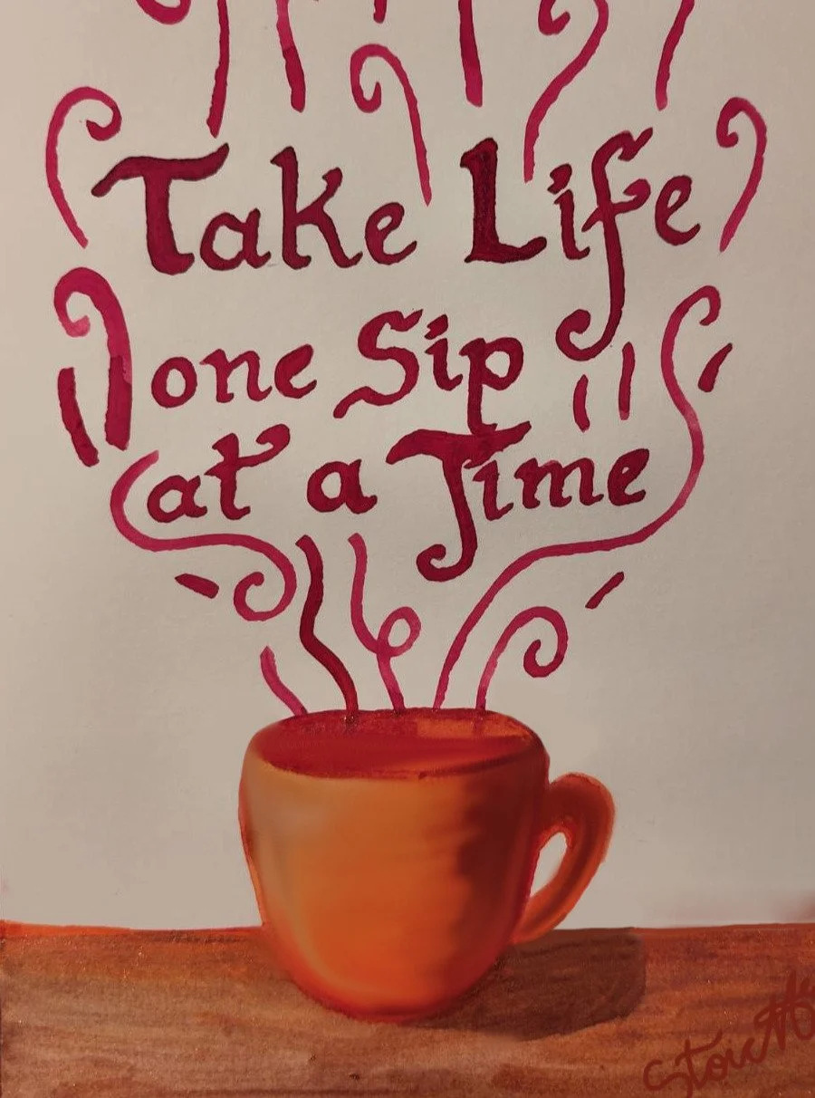 &quot;Take Life one Sip at a Time&quot; is day 5's advice 😌🍵