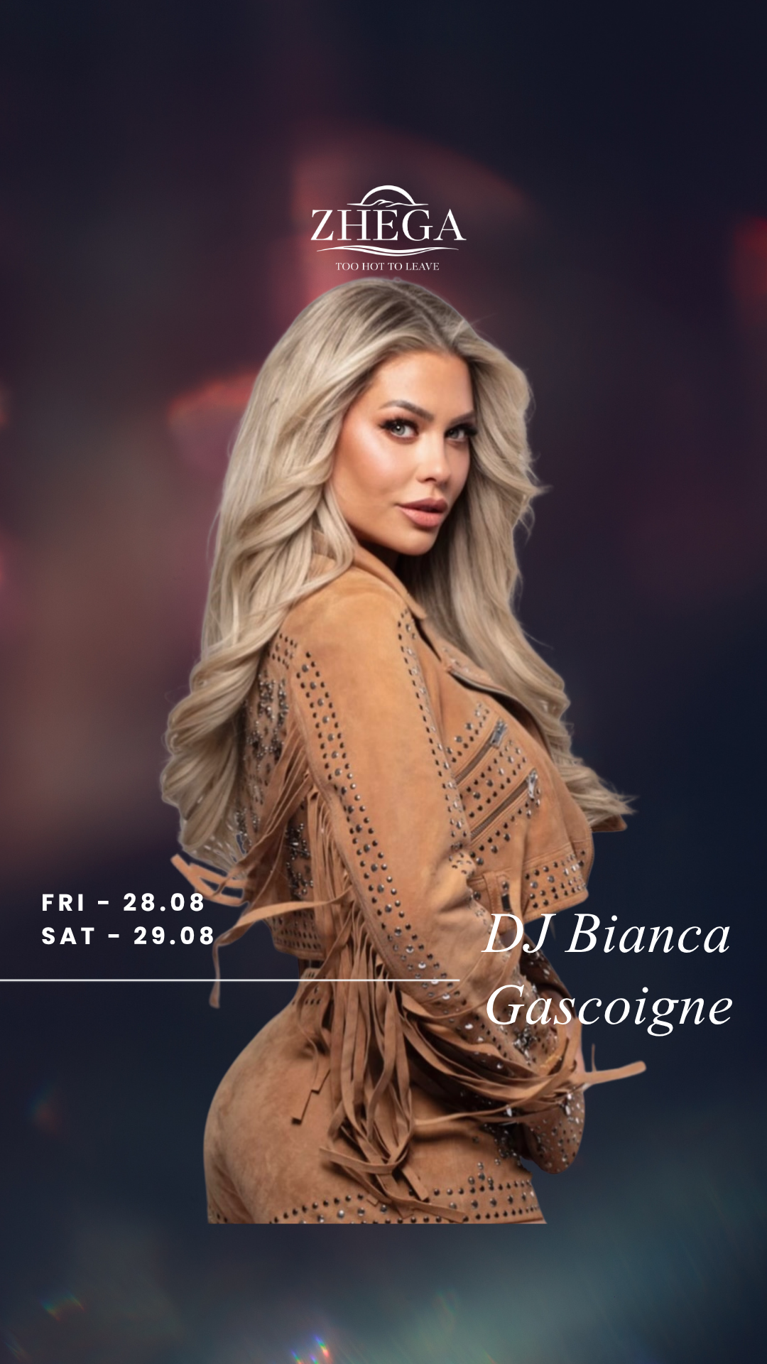 DJ Bianca Gascoigne at Zhega 