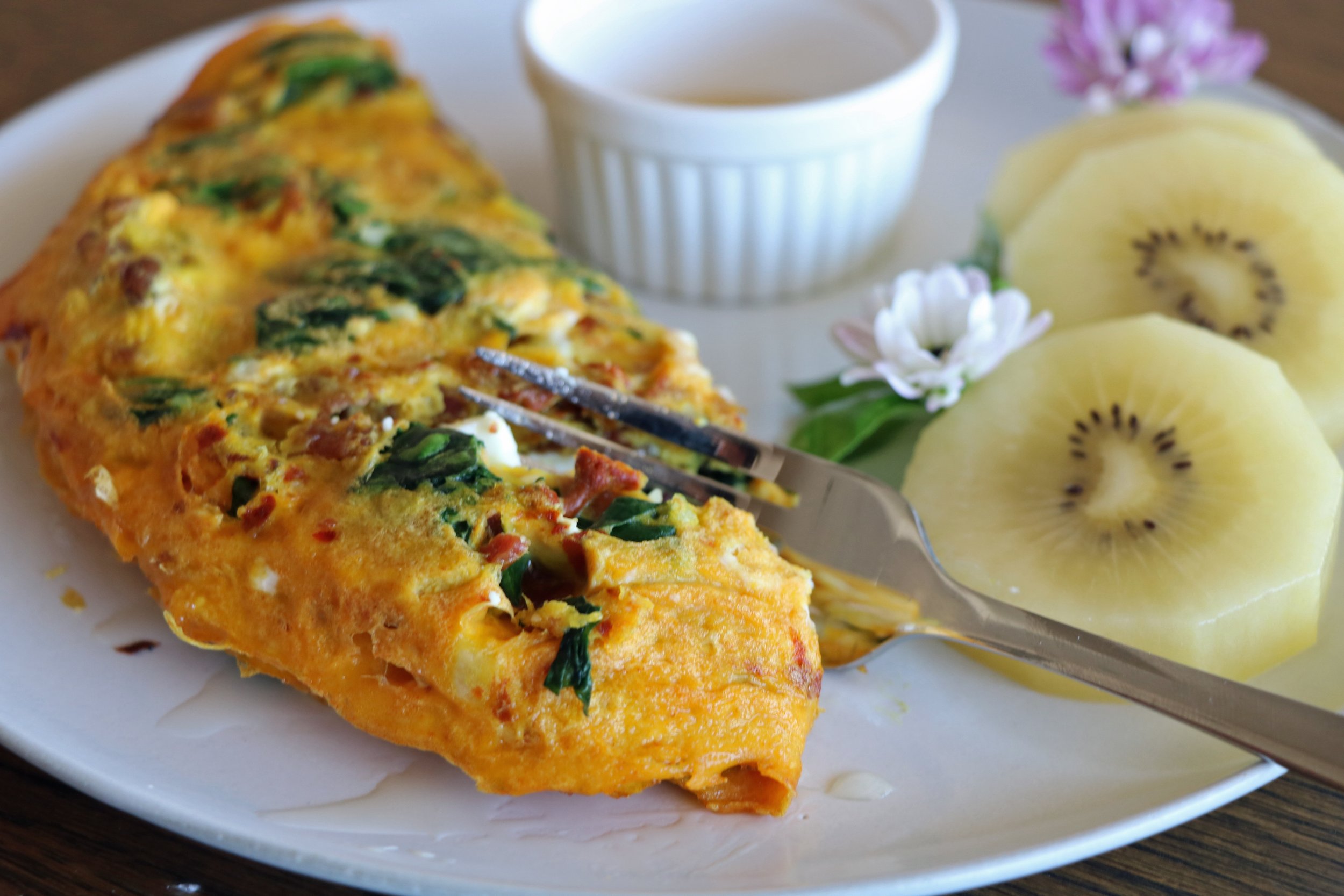 Bacon Spinach Omelet