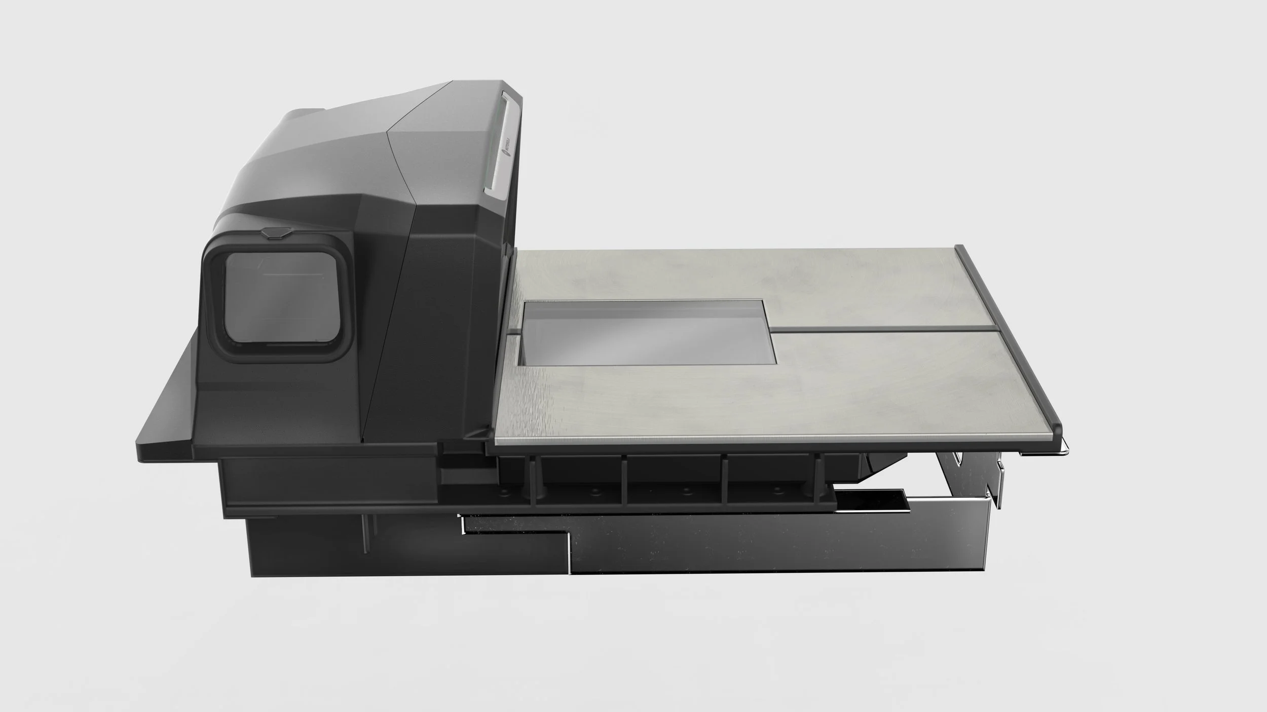 A side view of the Motorola MP6000 including the structure that would be hidden once installed.