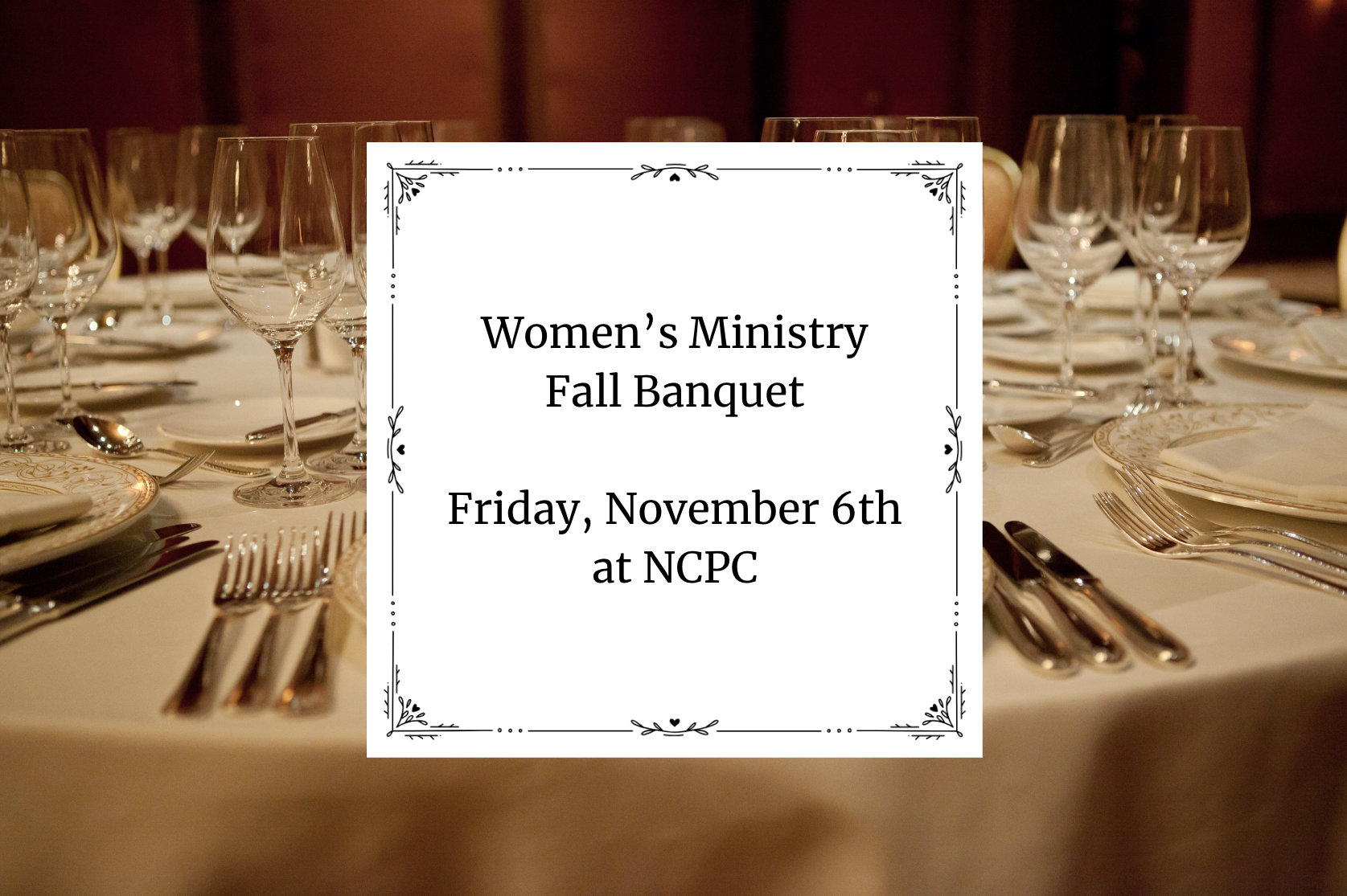 Women's Ministry Fall Banquet