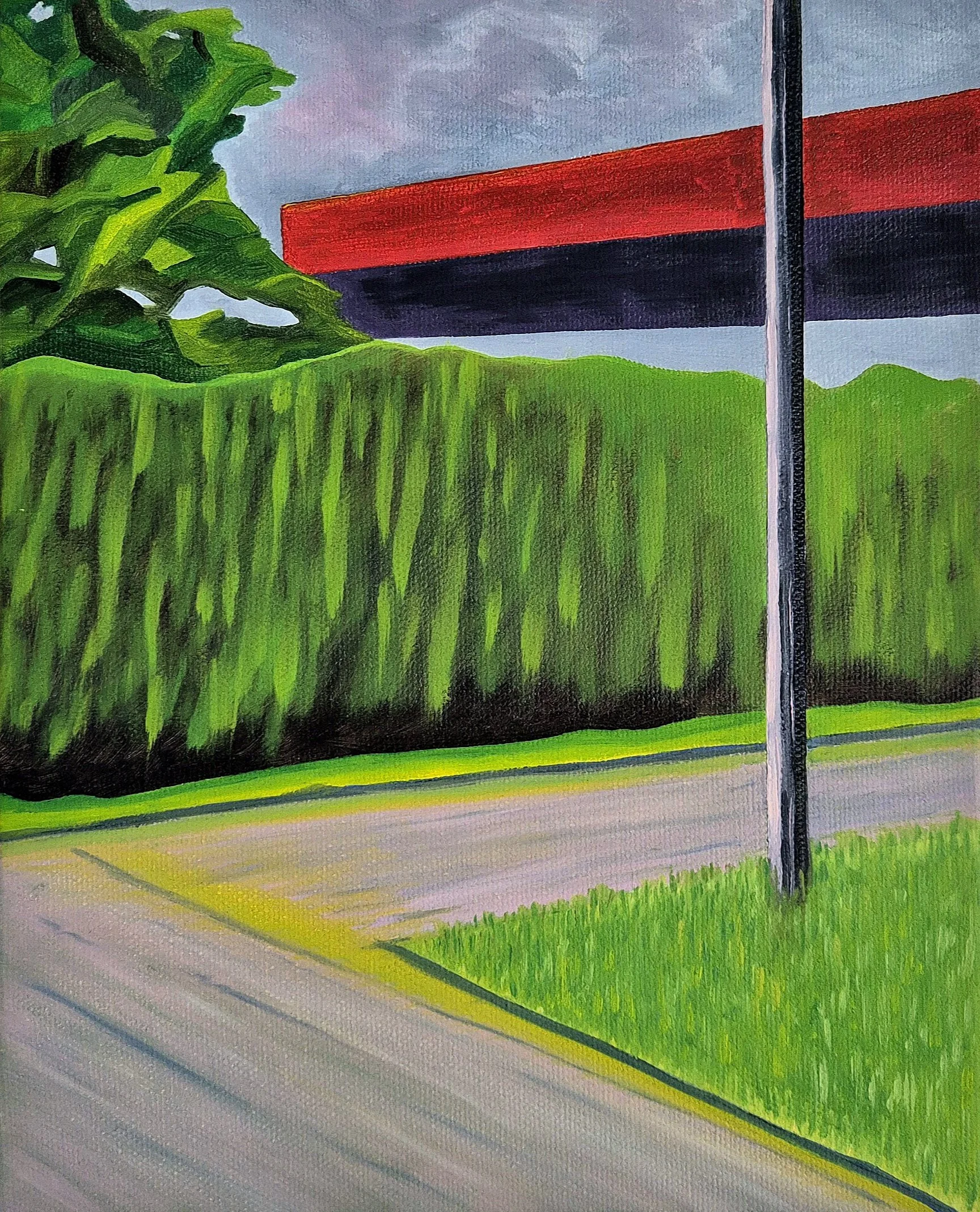 The Deciding Turn, 20cm x 25cm, oil on canvas.