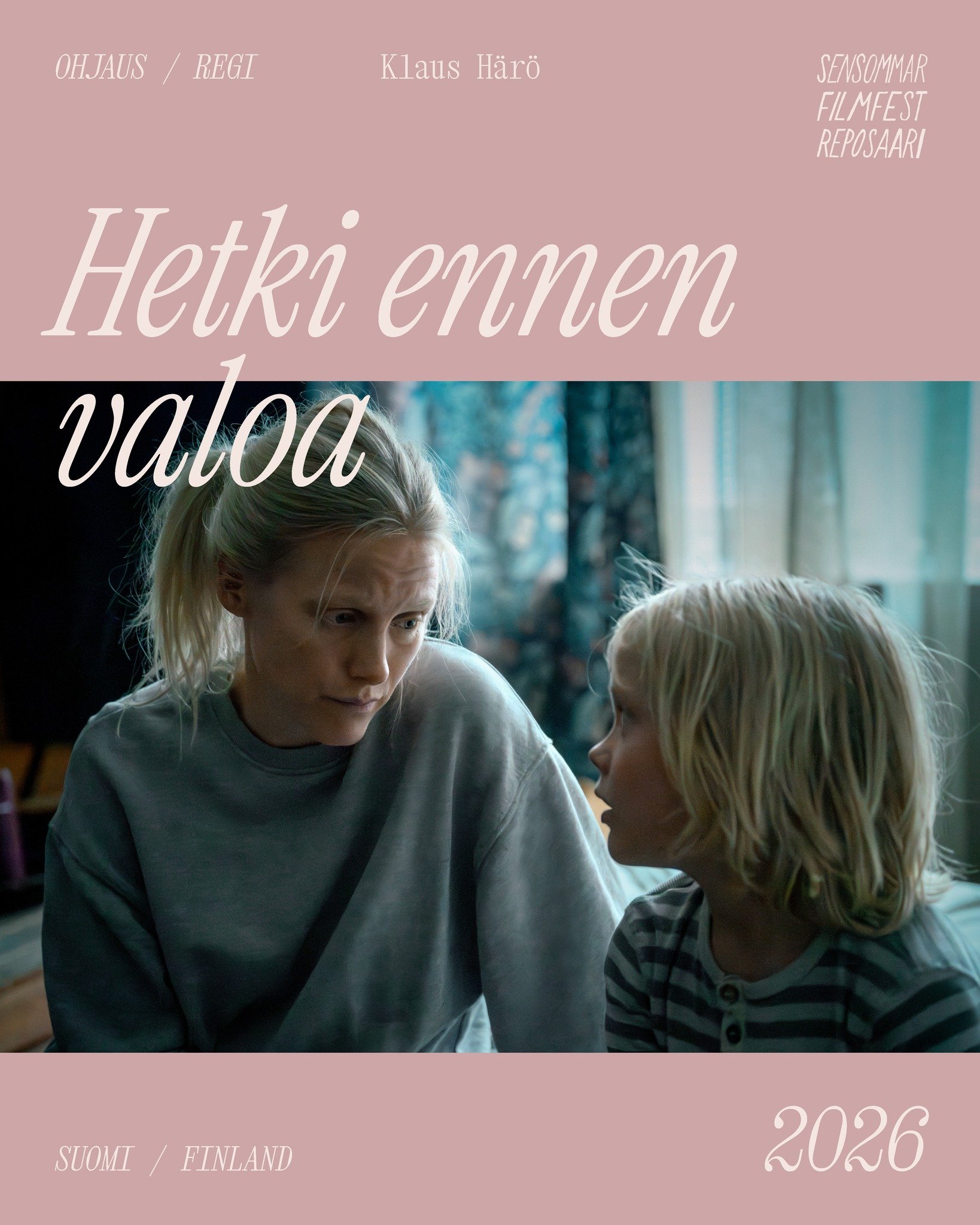 Vuoden 2026 festivaalin avajaiselokuvana n&auml;hd&auml;&auml;n ennakkon&auml;yt&ouml;s Klaus H&auml;r&ouml;n uudesta elokuvasta Hetki ennen valoa 💛✨ 

N&auml;yt&ouml;ksess&auml; vieraina ohjaaja Klaus H&auml;r&ouml;, n&auml;yttelij&auml; Laura Birn