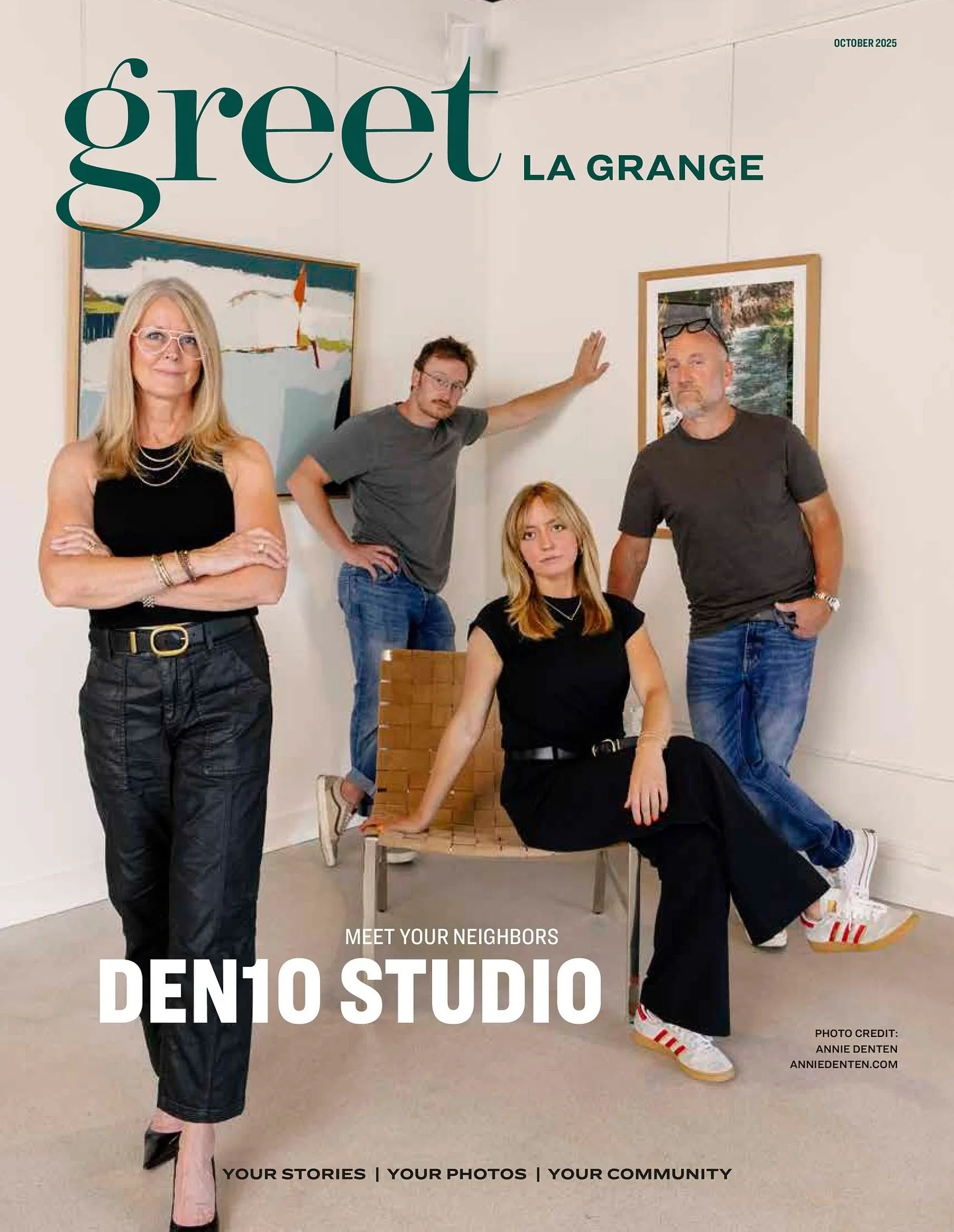 Thrilled to share that Den10 Studio is the cover story in this month&rsquo;s Greet La Grange! Thank you to the magazine team for highlighting our gallery and the creative energy happening in La Grange&rsquo;s West End.

@greetlagrange @lagrangebiz @l