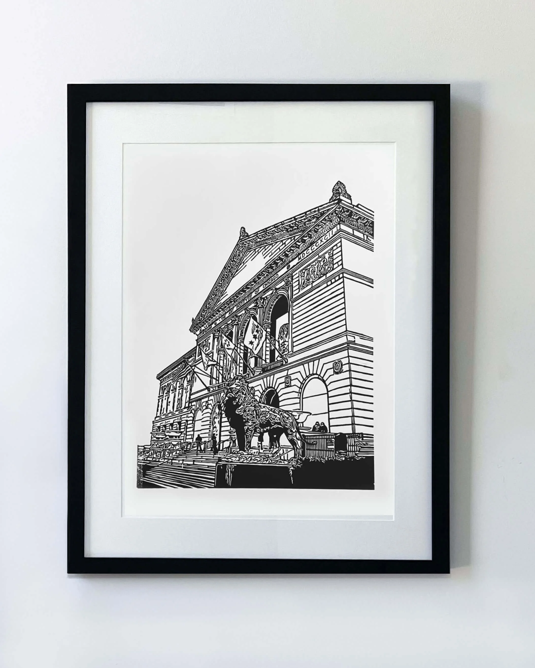 Art Institute of Chicago - Linocut Limited Edition Print