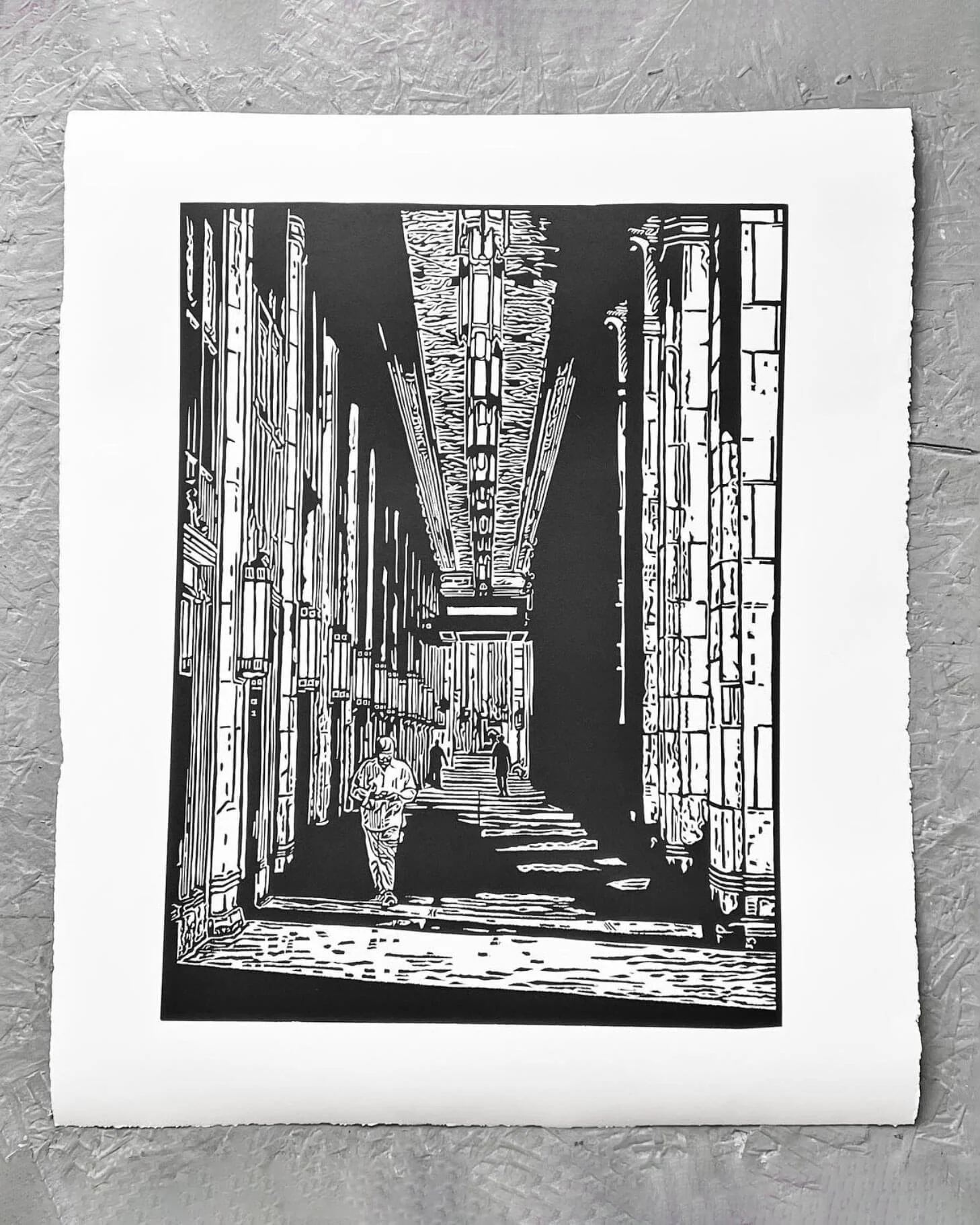Chicago Civic Opera House - Linocut Limited Edition Print