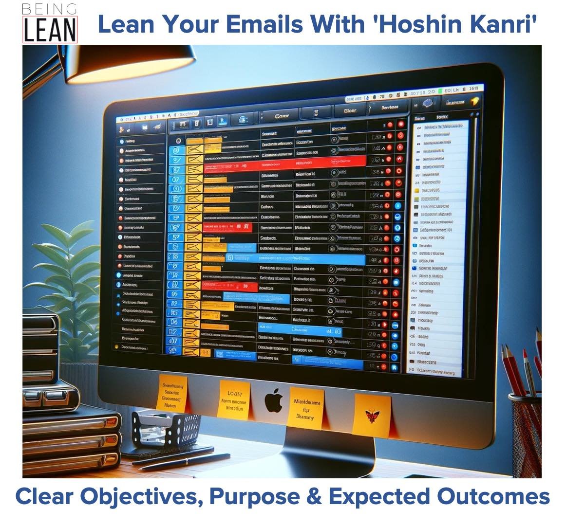 BEINGLEAN TIP: Endless Email Threads? Use 'Hoshin Kanri', the lean strategy deployment tool, applied in a micro way by setting clear objectives and communication plans in your emails. Ensure that email communication is focused, effective, and aligned