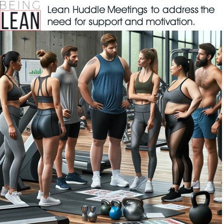 Pain Point: Need for support and motivation in Getting Healthy.
Lean Hack: Employ Huddle Meetings from Lean methodology to address the need for support and motivation. Set up regular, short meetings with a group of friends, family members, or like-mi