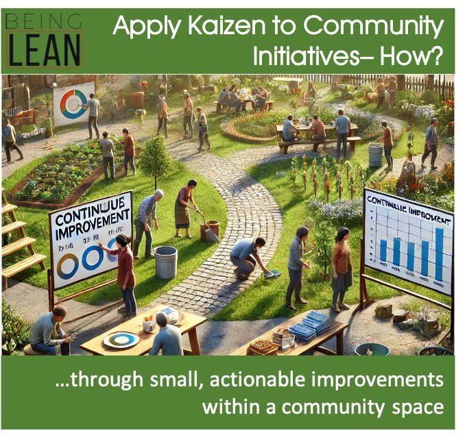 Continuous Improvement (Kaizen) in Community Initiatives:
&bull; Who: Community groups or volunteer organisations.
&bull; When: During ongoing projects.
&bull; Why: To continuously improve the impact of community efforts, fostering a deeper sense of 