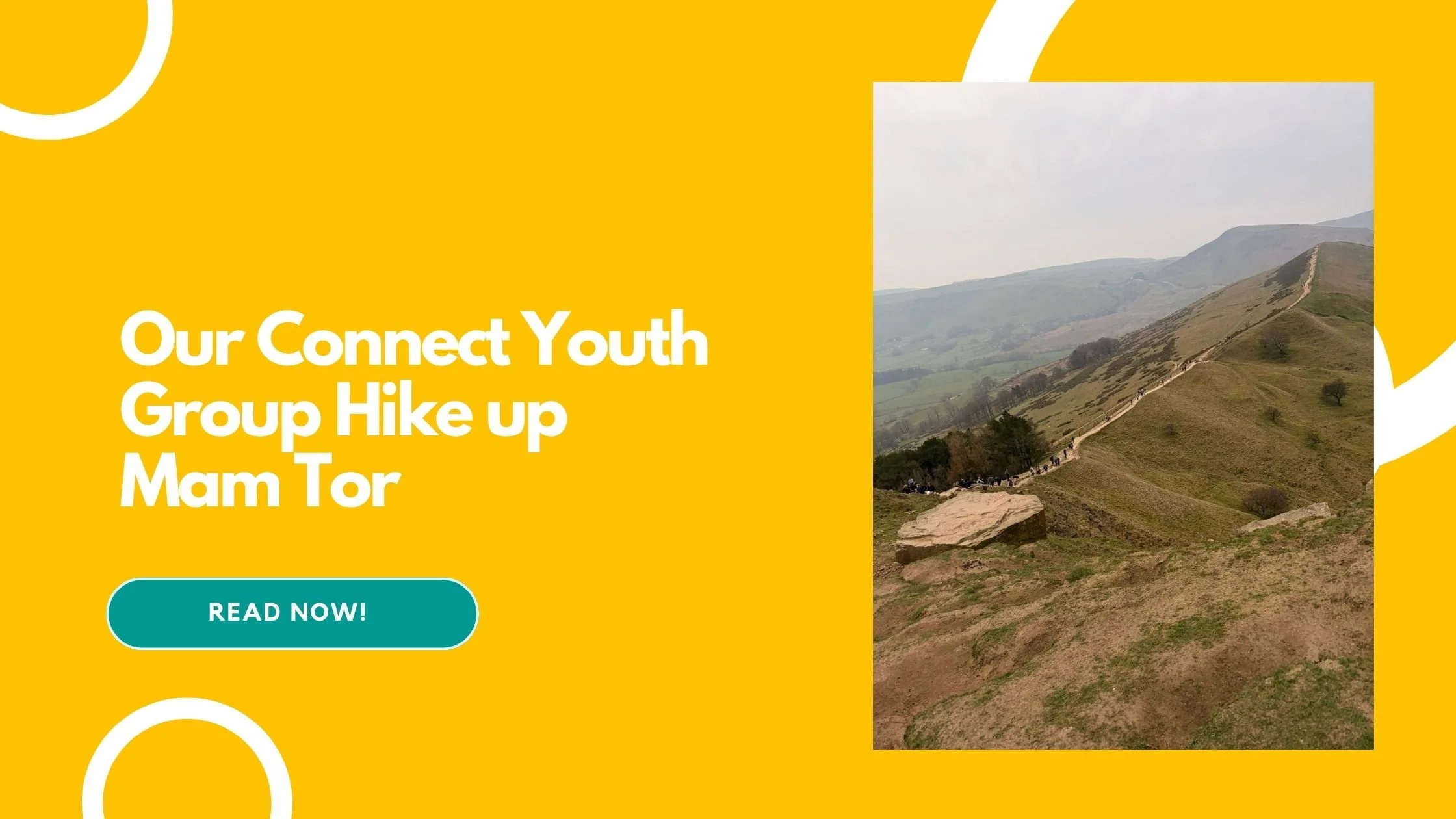 Our Connect Youth Group Hike up Mam Tor