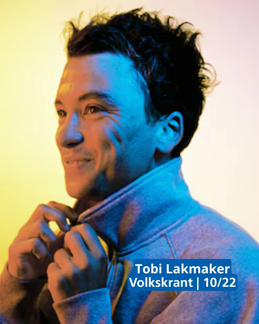 Tobi Lakmaker (@maaster_lak) is a Dutch writer and columnist. Since 2023, he has written for the @Volkskrant Magazine, where he publishes everything he doesn't dare say directly to people.

His debut novel, De geschiedenis van mijn seksualiteit (The 