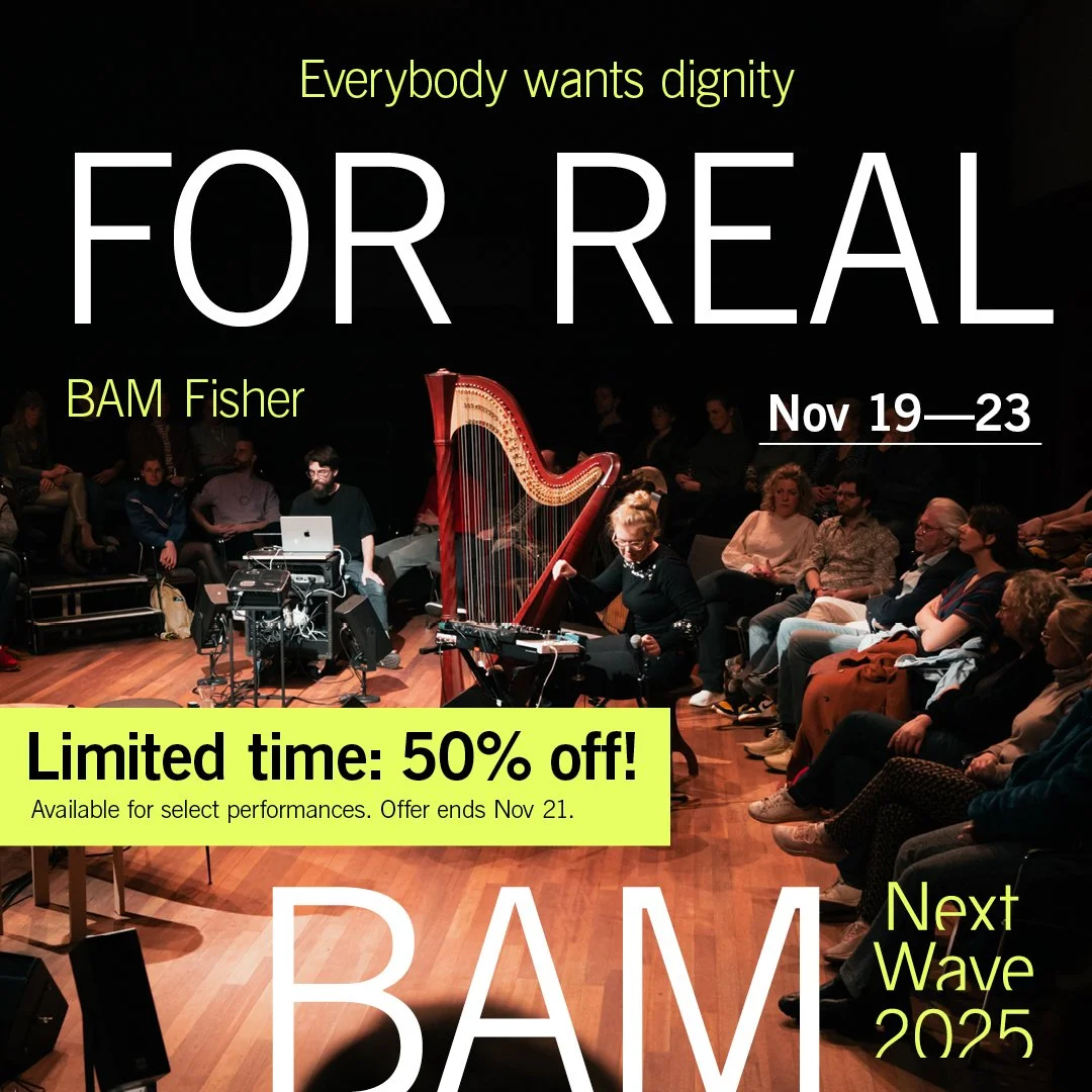 NL Club Member offer at the Brooklyn Academy of Music (@bam_brooklyn): 50% off a theatrical radio show that was created by Resonate Productions, an arts production house based out of Amsterdam. Just use the code below when purchasing tickets at the B