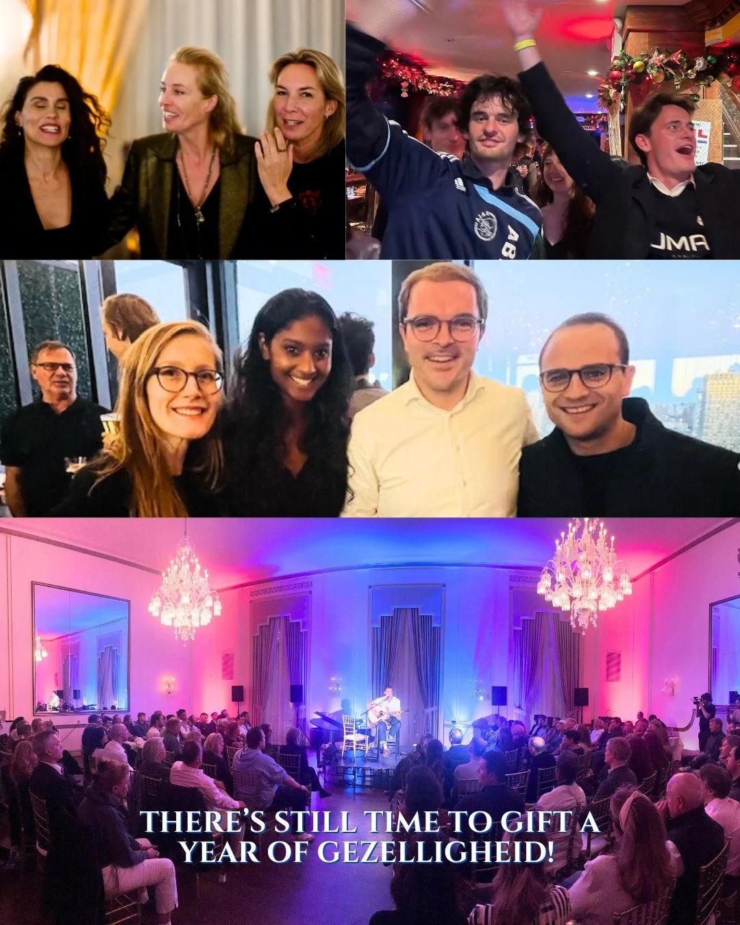 Start their year with a surprise! 🥂 Whether it's for family, friends, or business associates, give them the 🎁 that's all about new experiences and friendships.

From lively Borrel nights and inspiring speakers to making genuine new connections in N