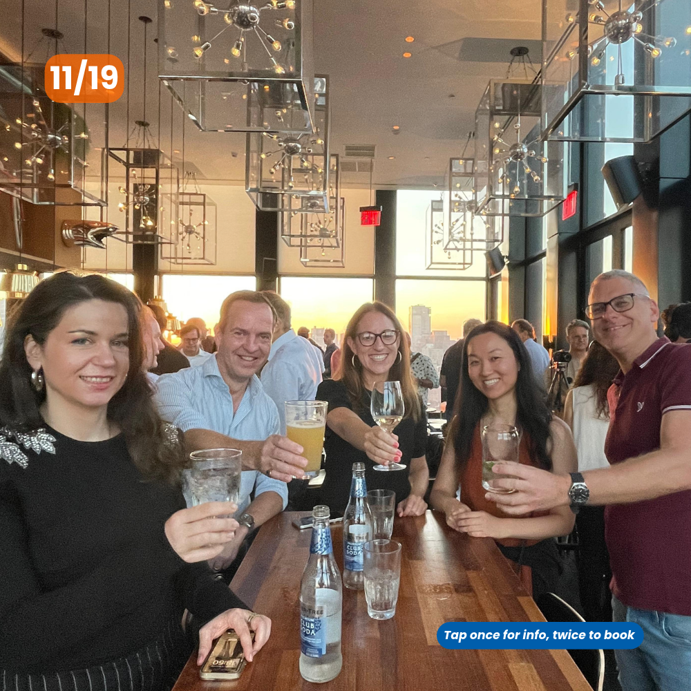 Monthly Borrel

Start your weekend 22 floors above NYC! Join us every third Thursday at cloudM for drinks, skyline views, and Dutch gezelligheid. Members and guests welcome!

Click here to see who's coming
