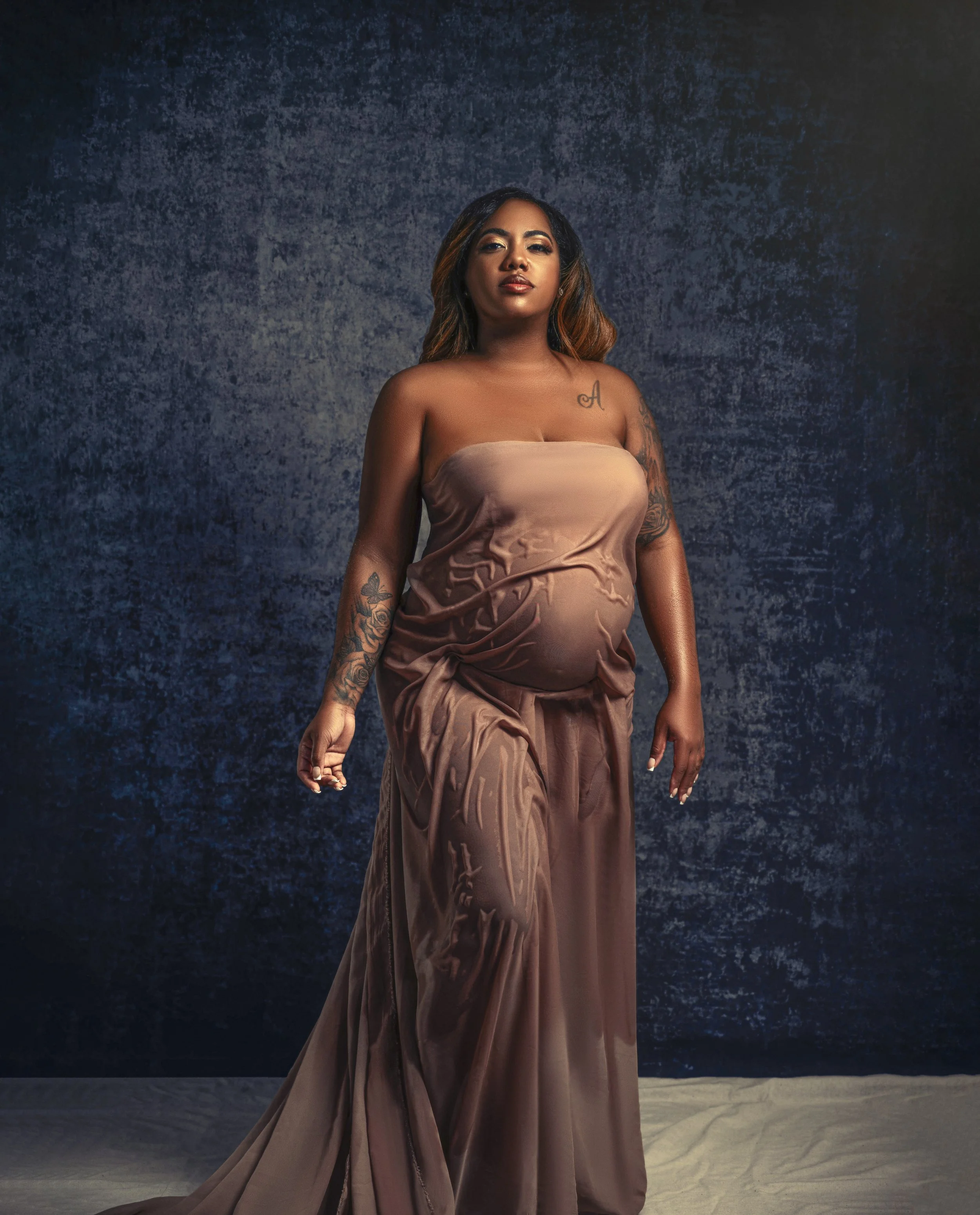 Maternity Photography in NYC by LeVue Photography.  Gabriel Johnson in the LeVue Loft