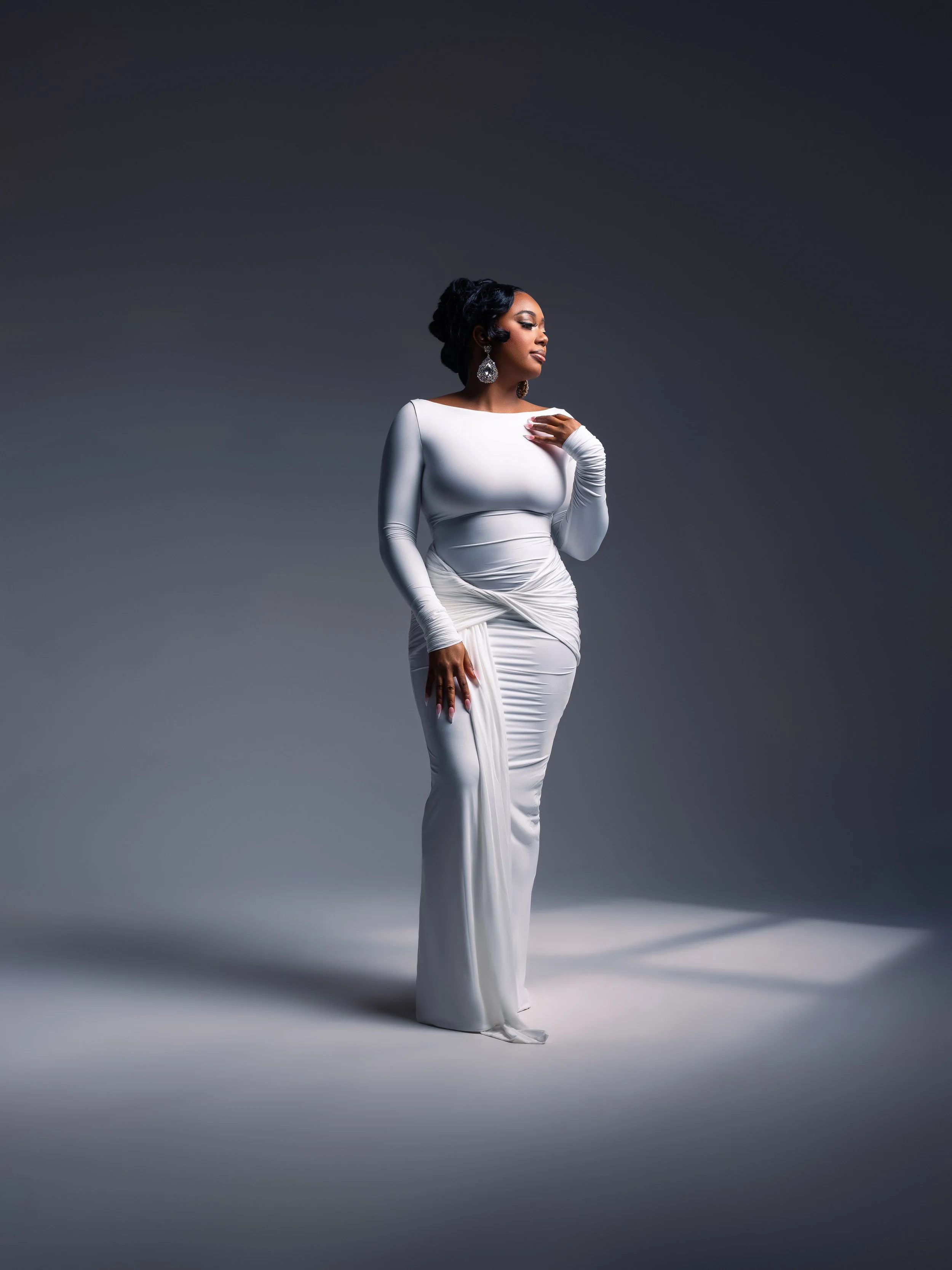 Maternity Photography in NYC by LeVue Photography.  Gabriel Johnson in the LeVue Loft