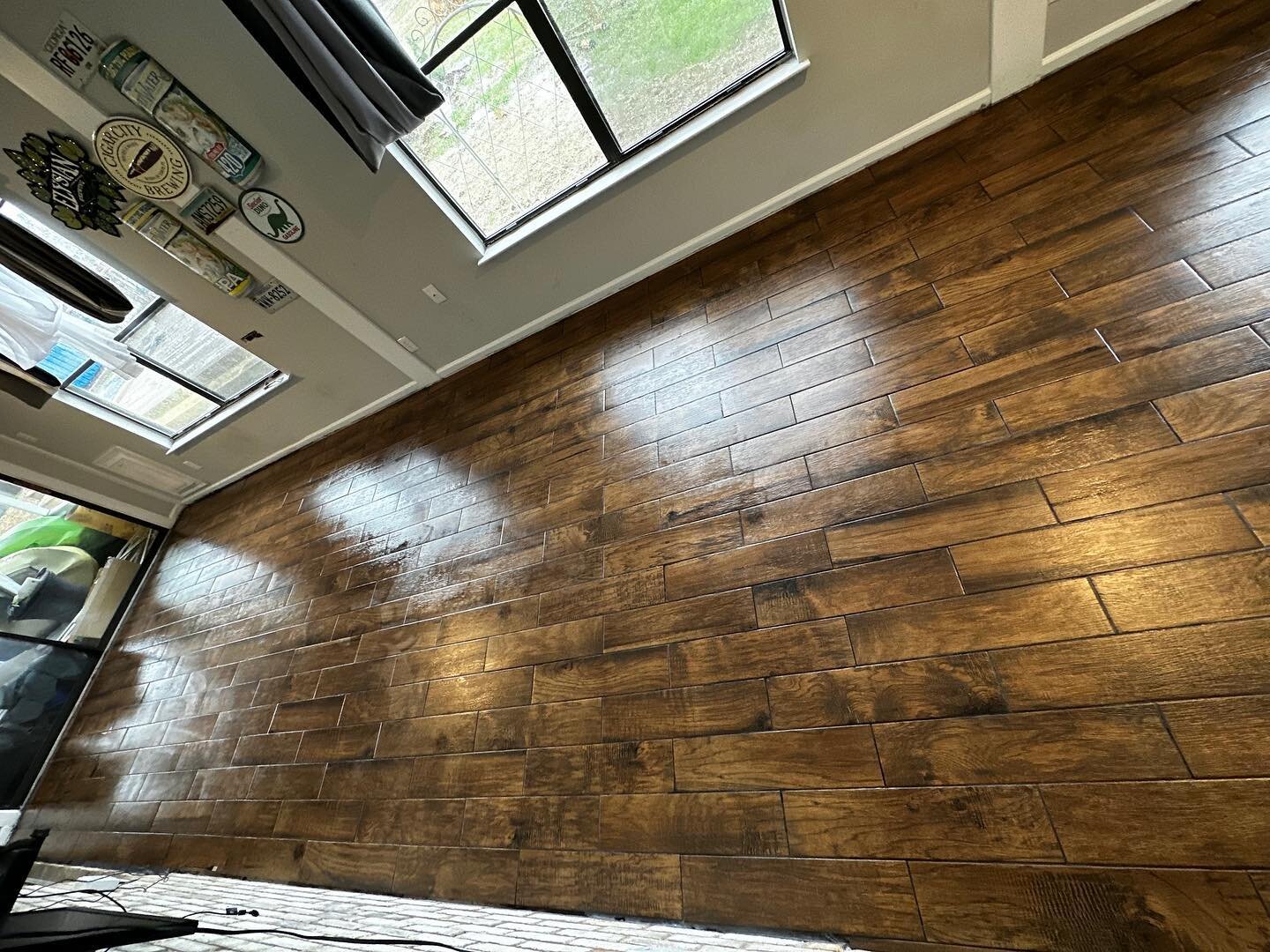 Replace old laminate flooring with this beautiful tile