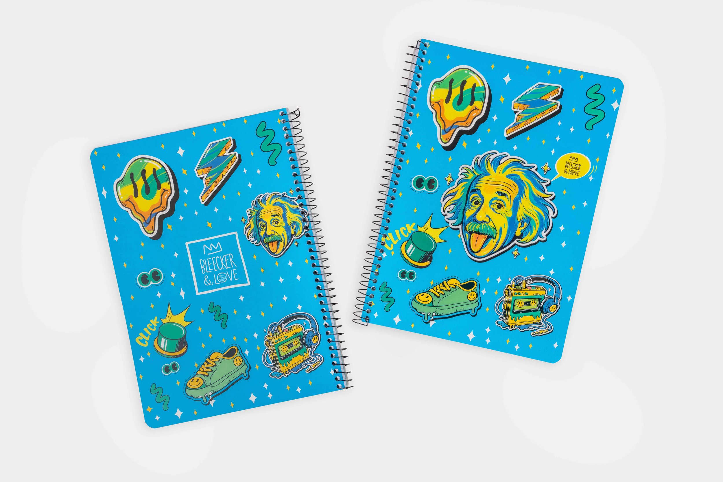 BLEECKER & LOVE SPIRAL NOTEBOOK CYAN