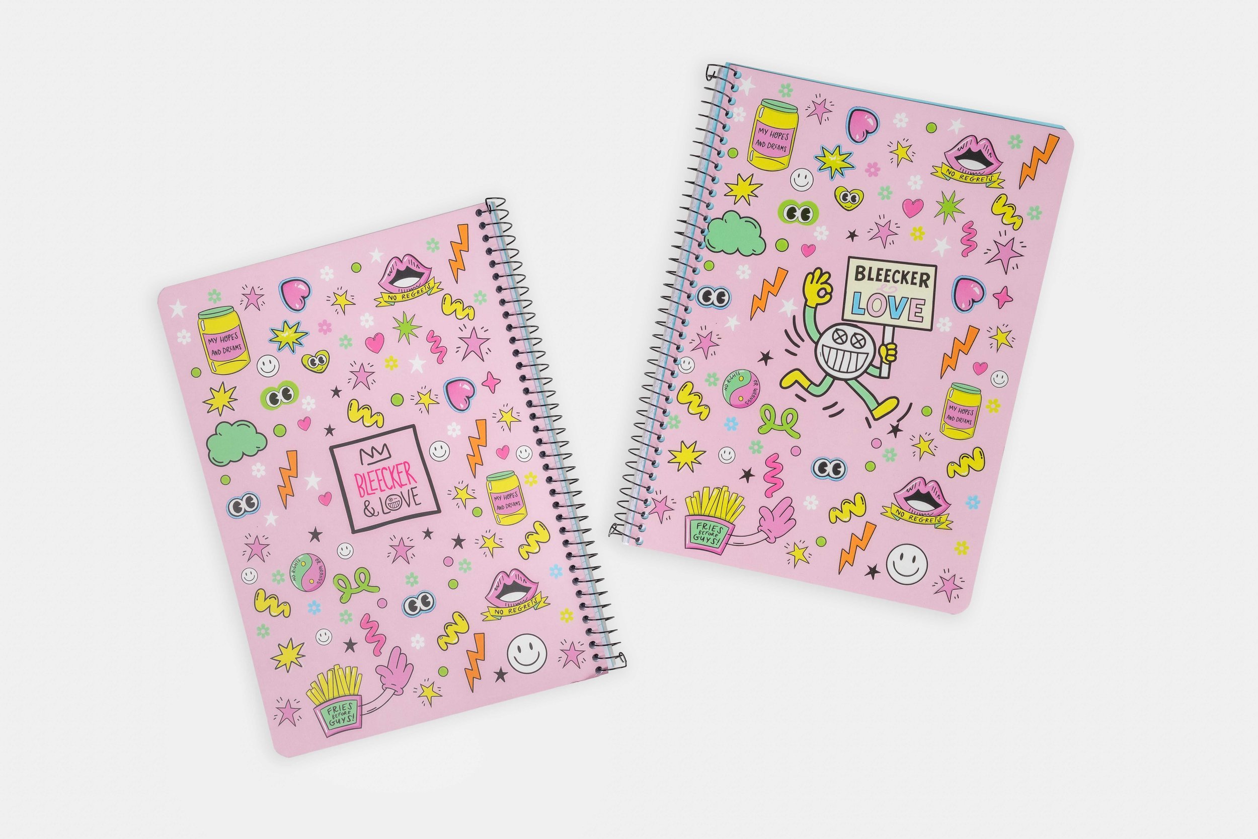 BLEECKER & LOVE SPIRAL NOTEBOOK BABY PINK