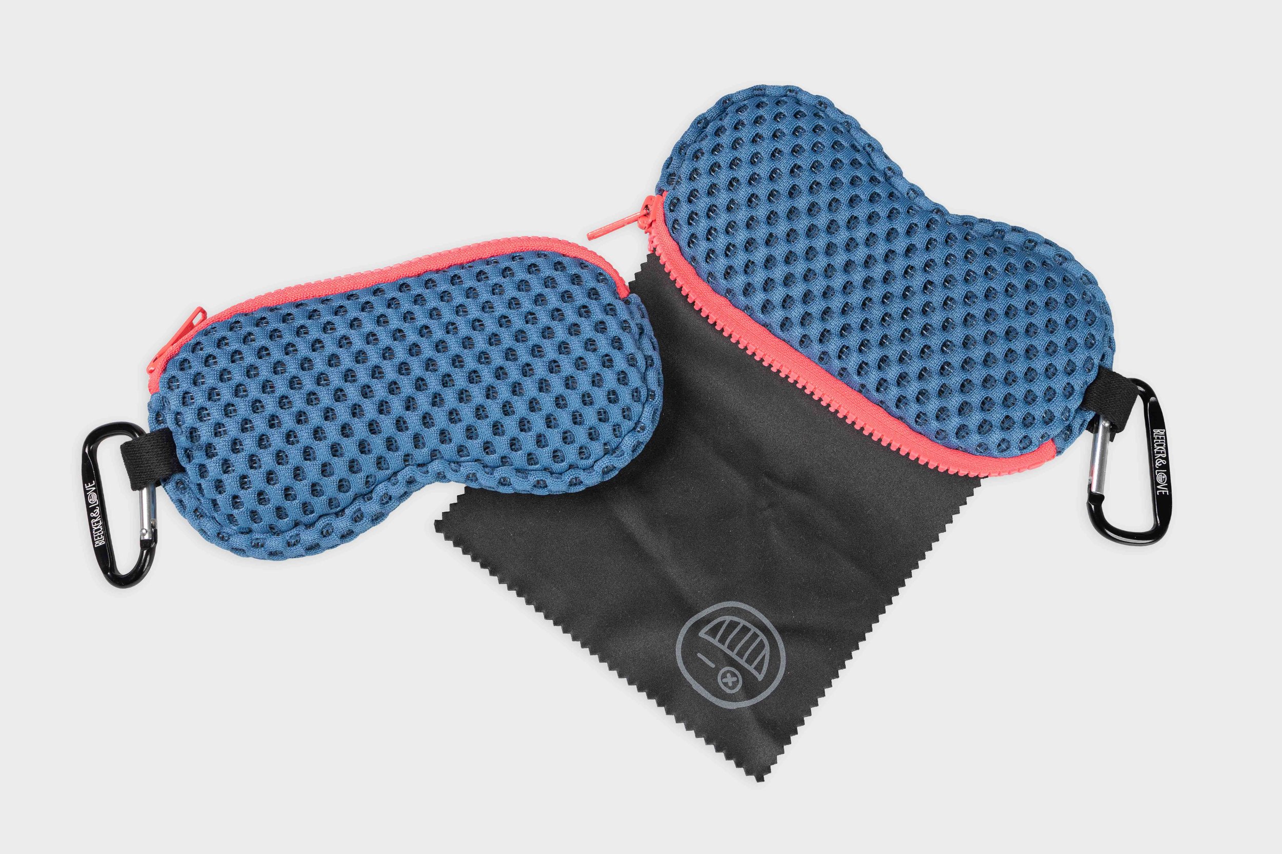 SHAKA SKY BLUE SUNNIES SLEEVE with neon pink zipper