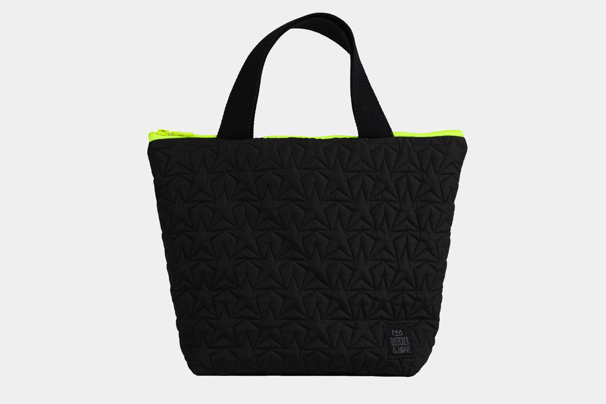 STARS BLACK TOTE BAG