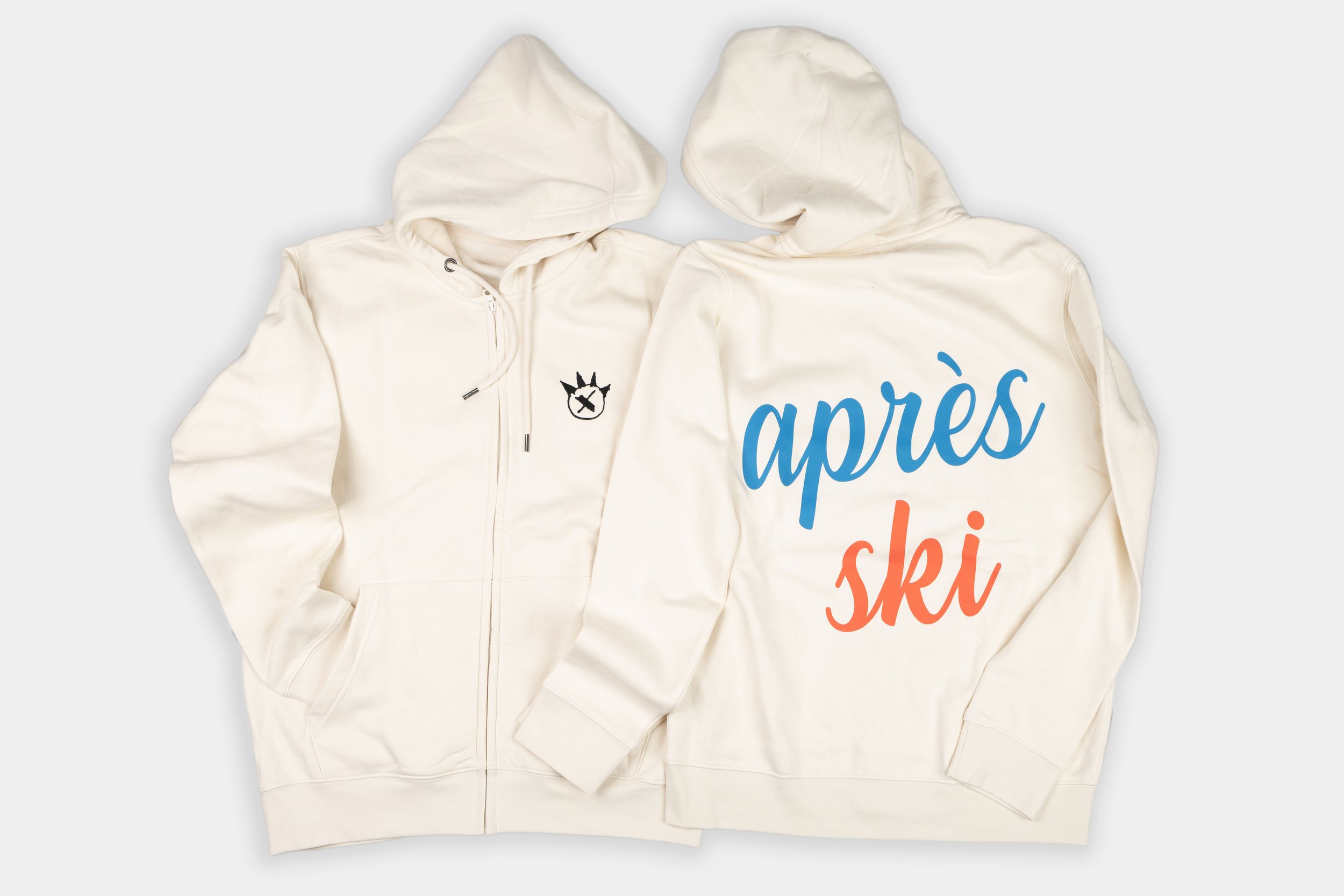 APRES SKI OFF-WHITE ZIP-UP HOODIE