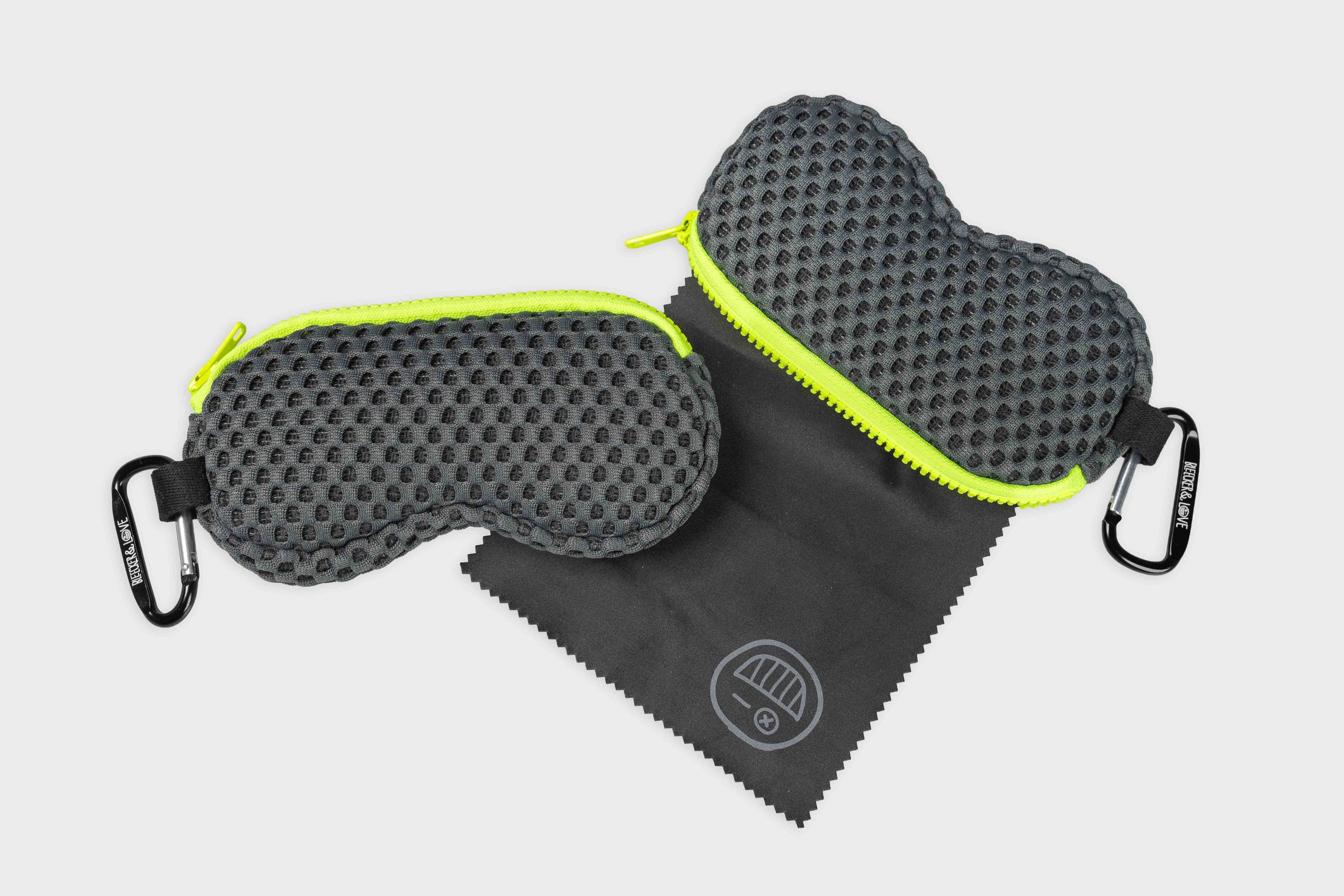 SHAKA GREY SUNNIES SLEEVE with neon yellow zipper