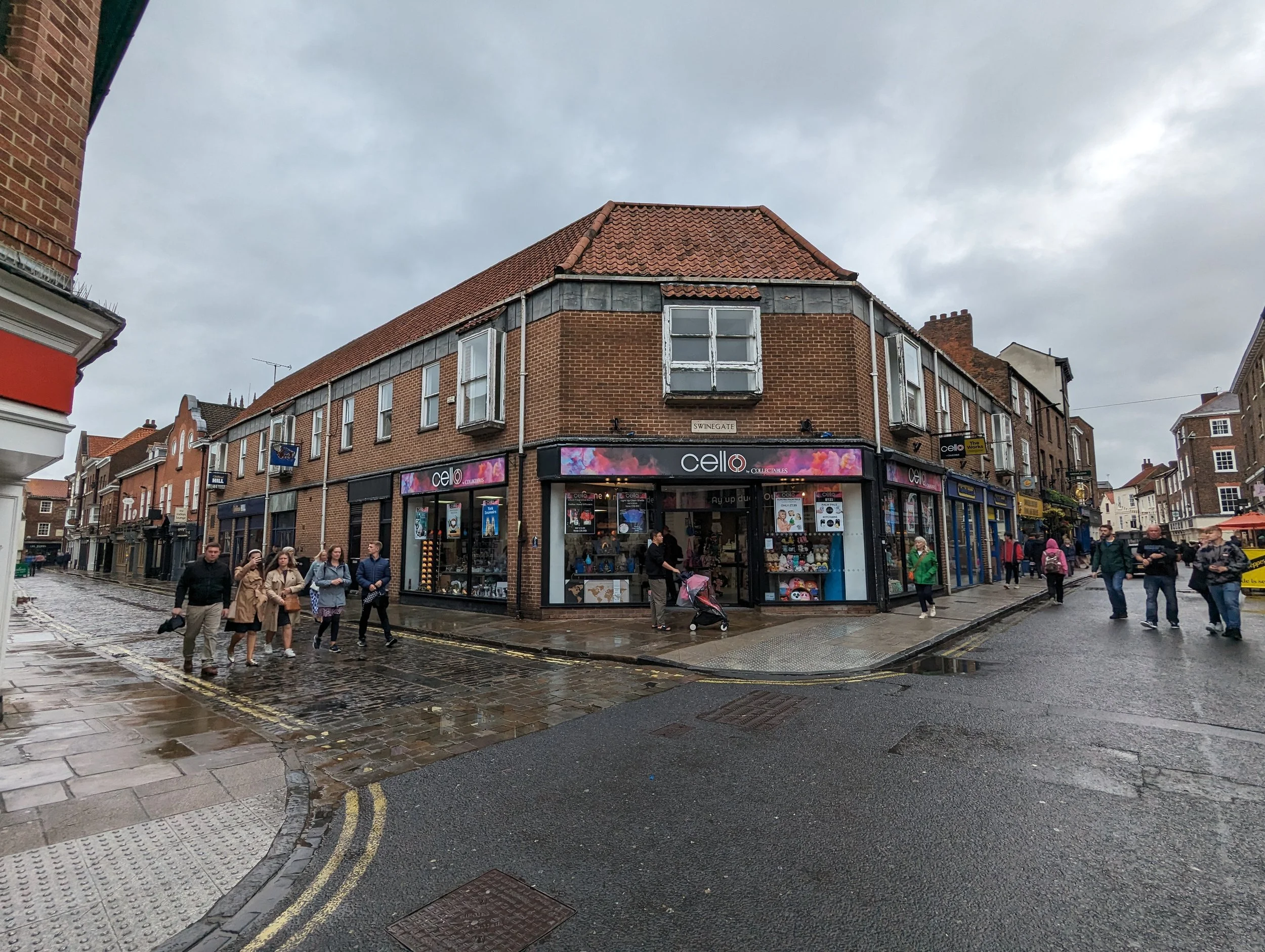Church Street and Swinegate, by brown + company architects. Commercial and retail redevelopment of an existing 1970's block in the heart of York's commercial conservation area. Existing building