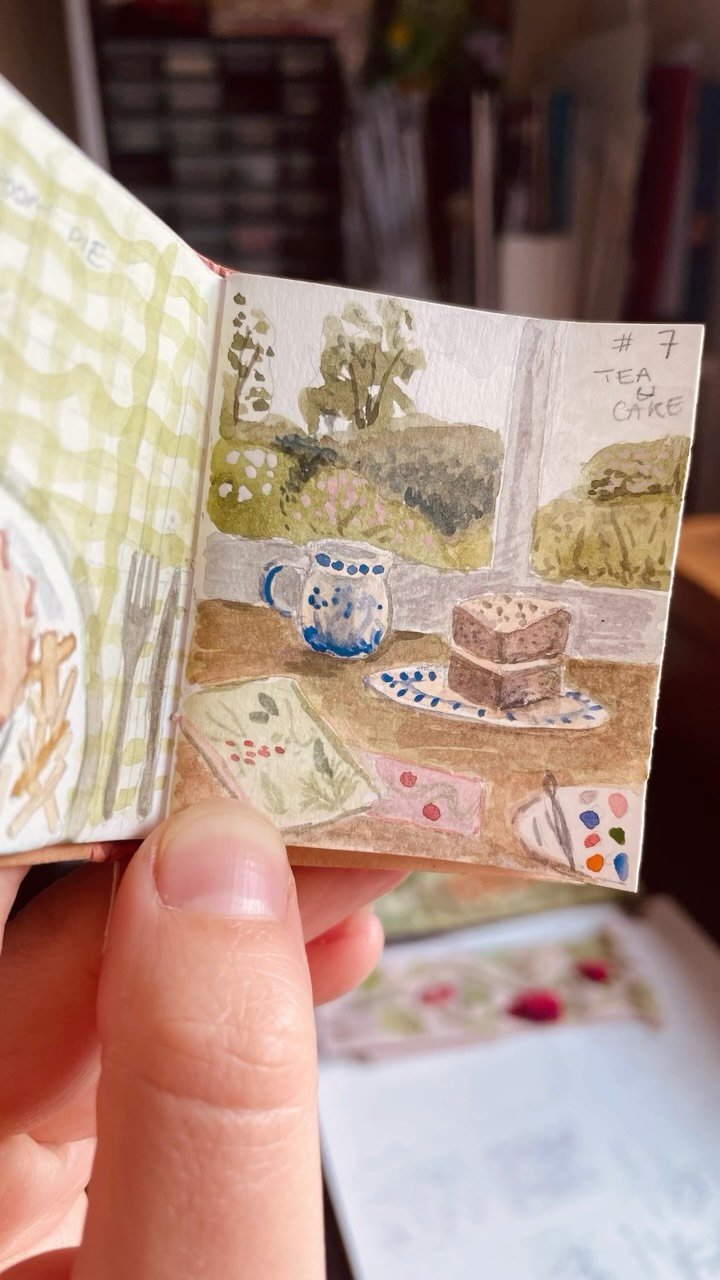 A little recap of the ‘Joys of June’ mini sketchbook finished. Definitely a fun exercise to get me painting more. For a future challenge, I might think of daily prompts in advance as thinking of what to paint every day was definitely wher