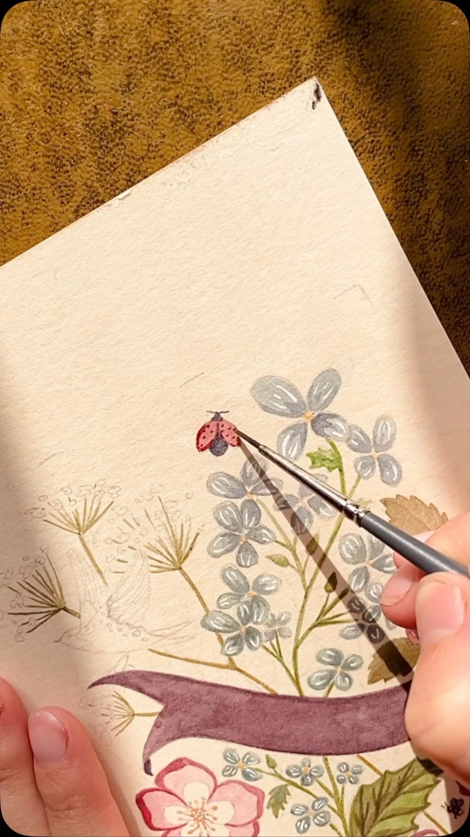 Bringing in the beauty of bugs to this floral birthday card design with a little ladybird π
.
#watercolourillustration #bugsandinsects #bugsandflowers #greetingscarddesign