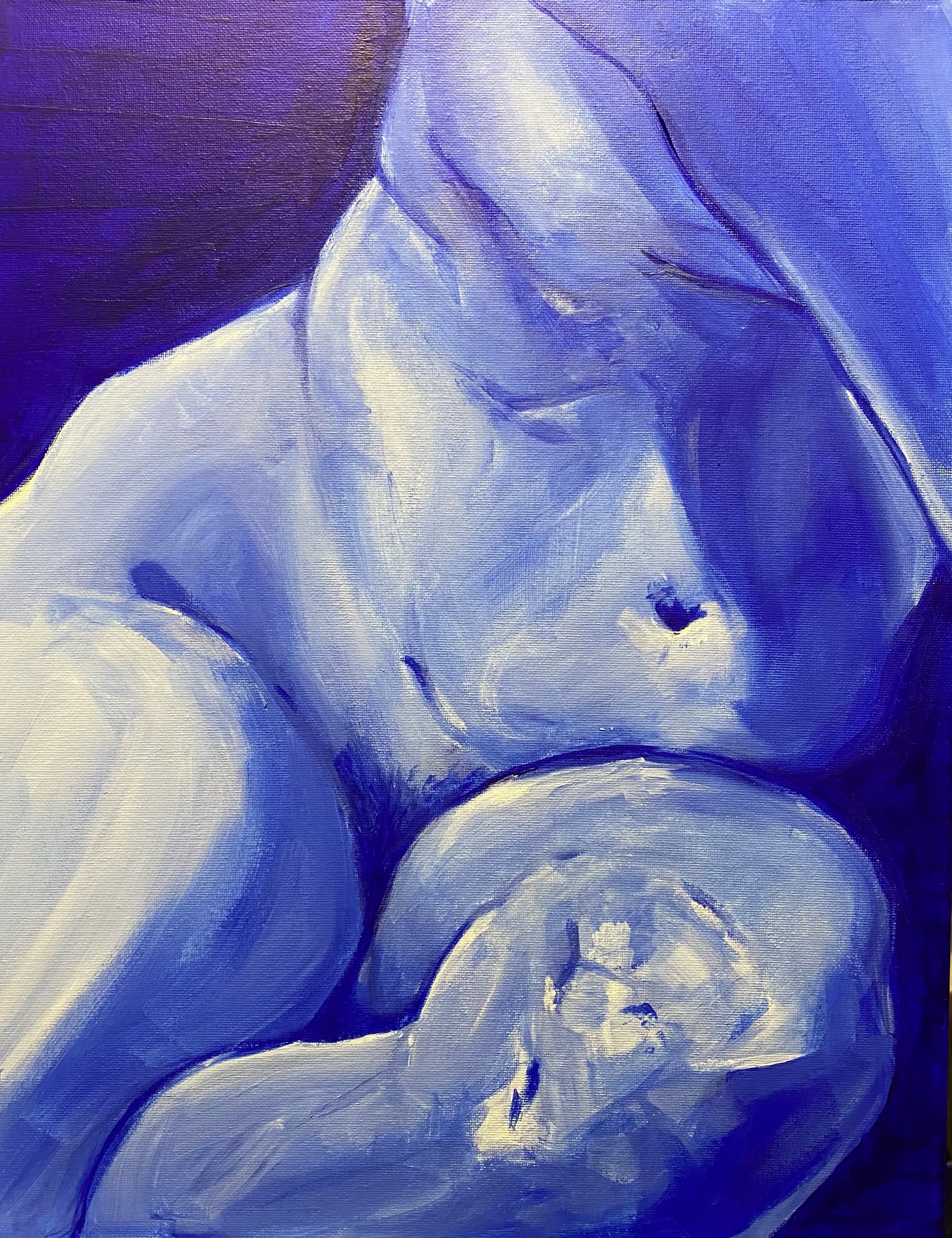 Figure Study in Blue
Acrylic on Panel, 2021
11"x14"
