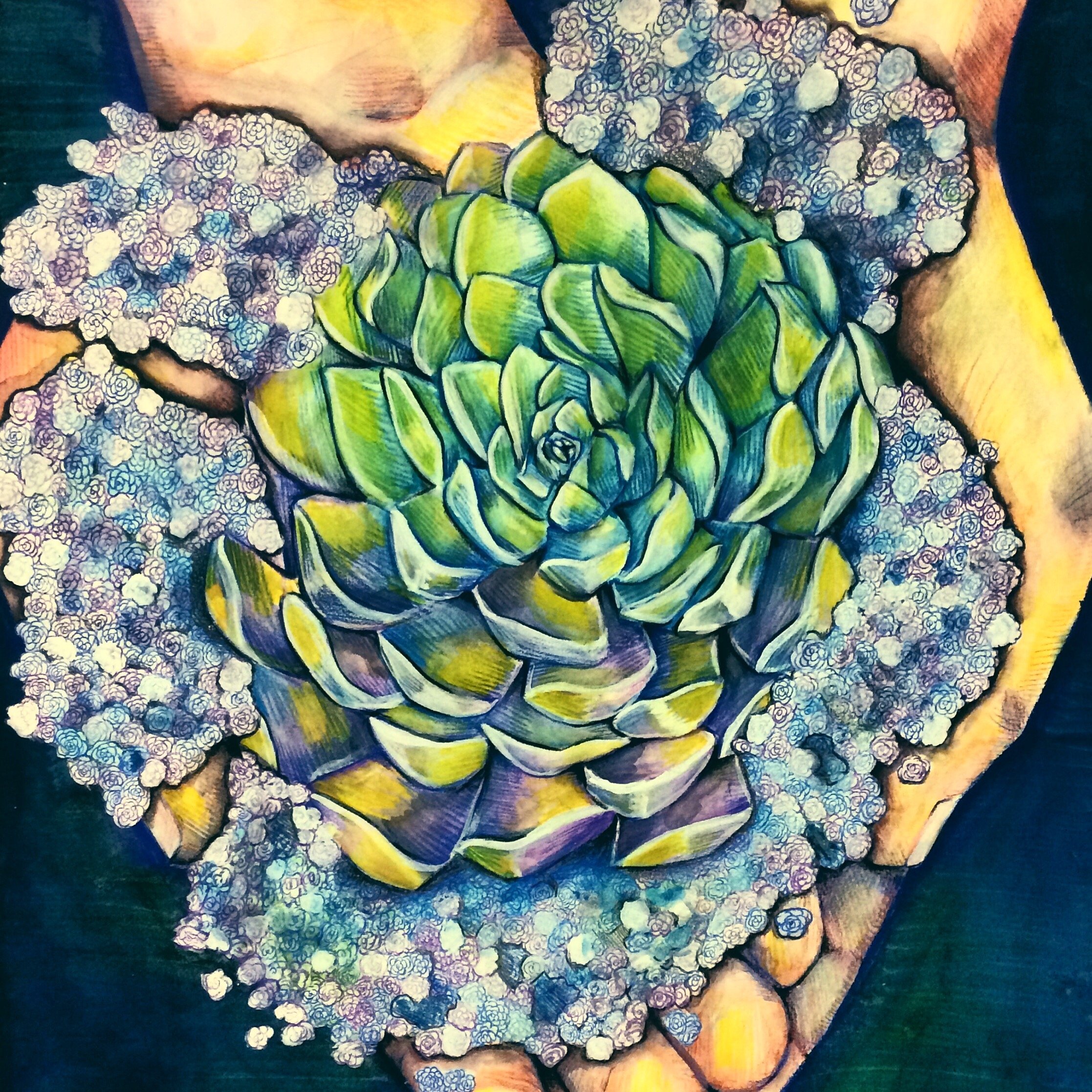 Holding
Mixed Media on Paper, 2018
24"x24"