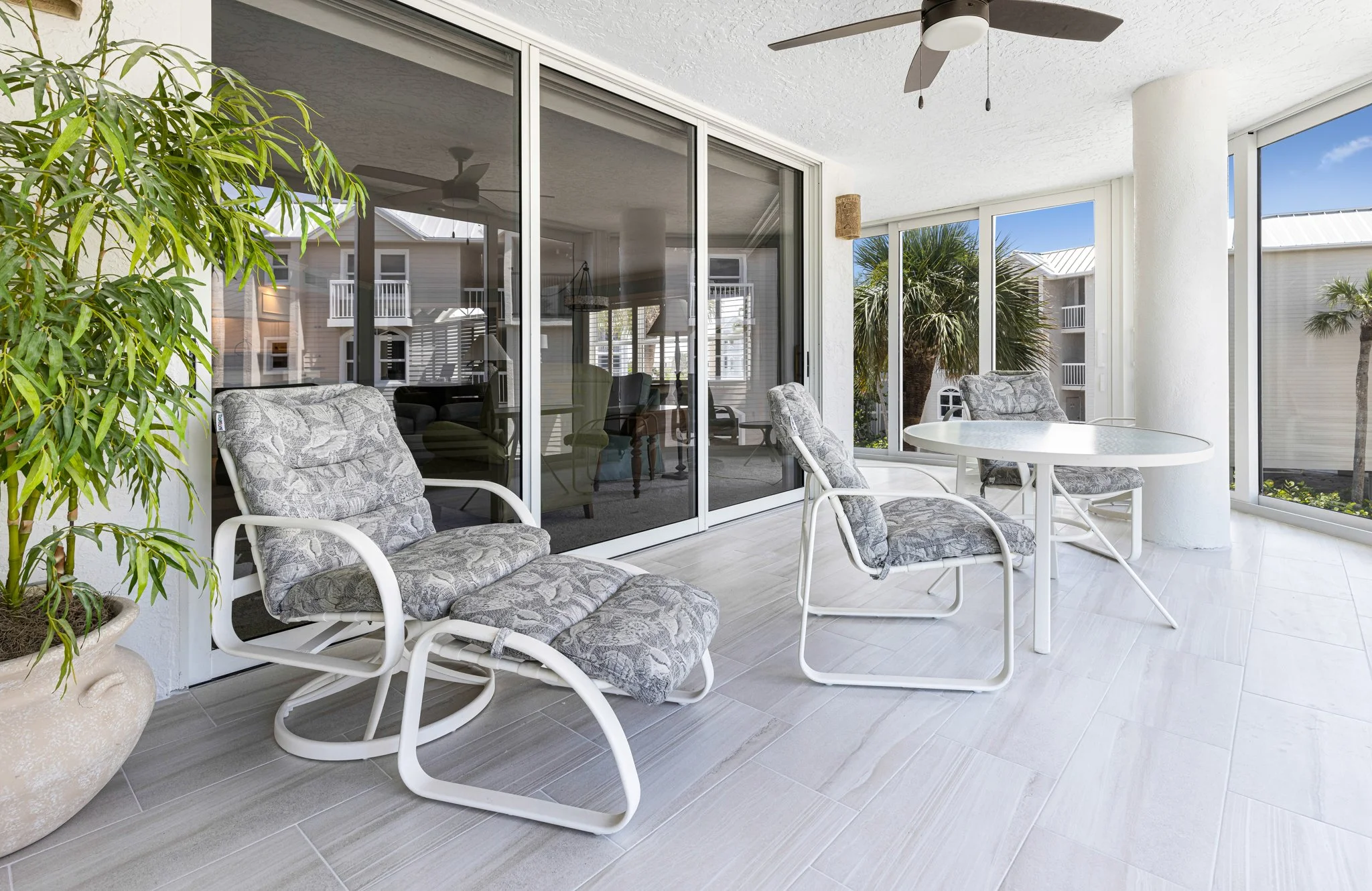 Tile on Lanai Sanibel Condo