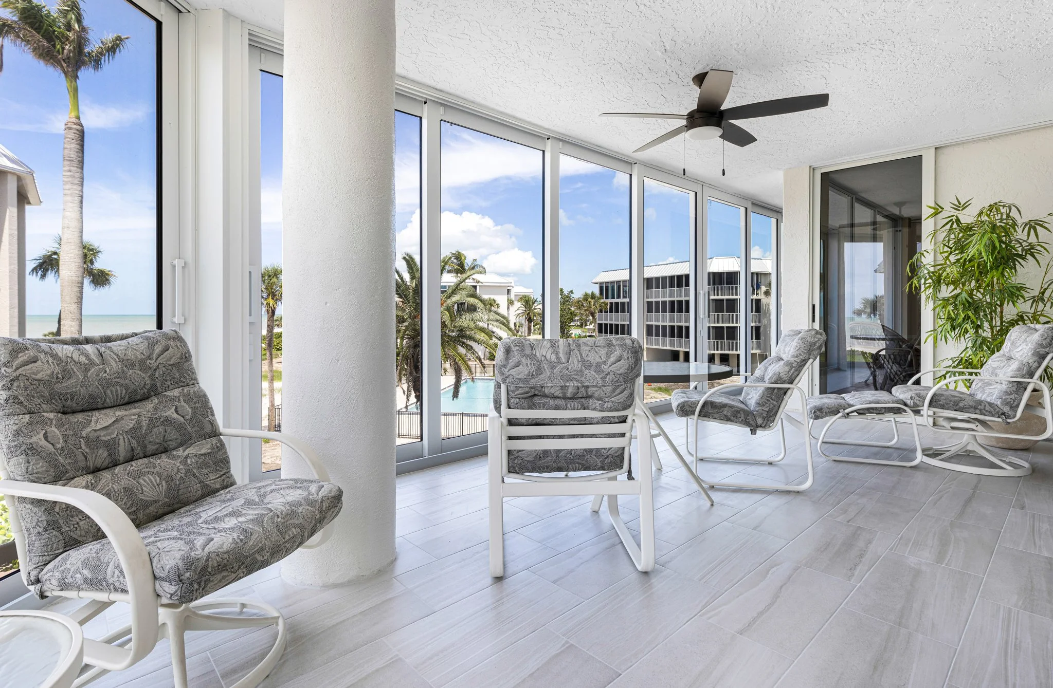 Tile on Lanai Sanibel Condo
