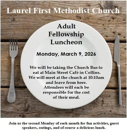 Join us tomorrow for our Adult Fellowship Luncheon!