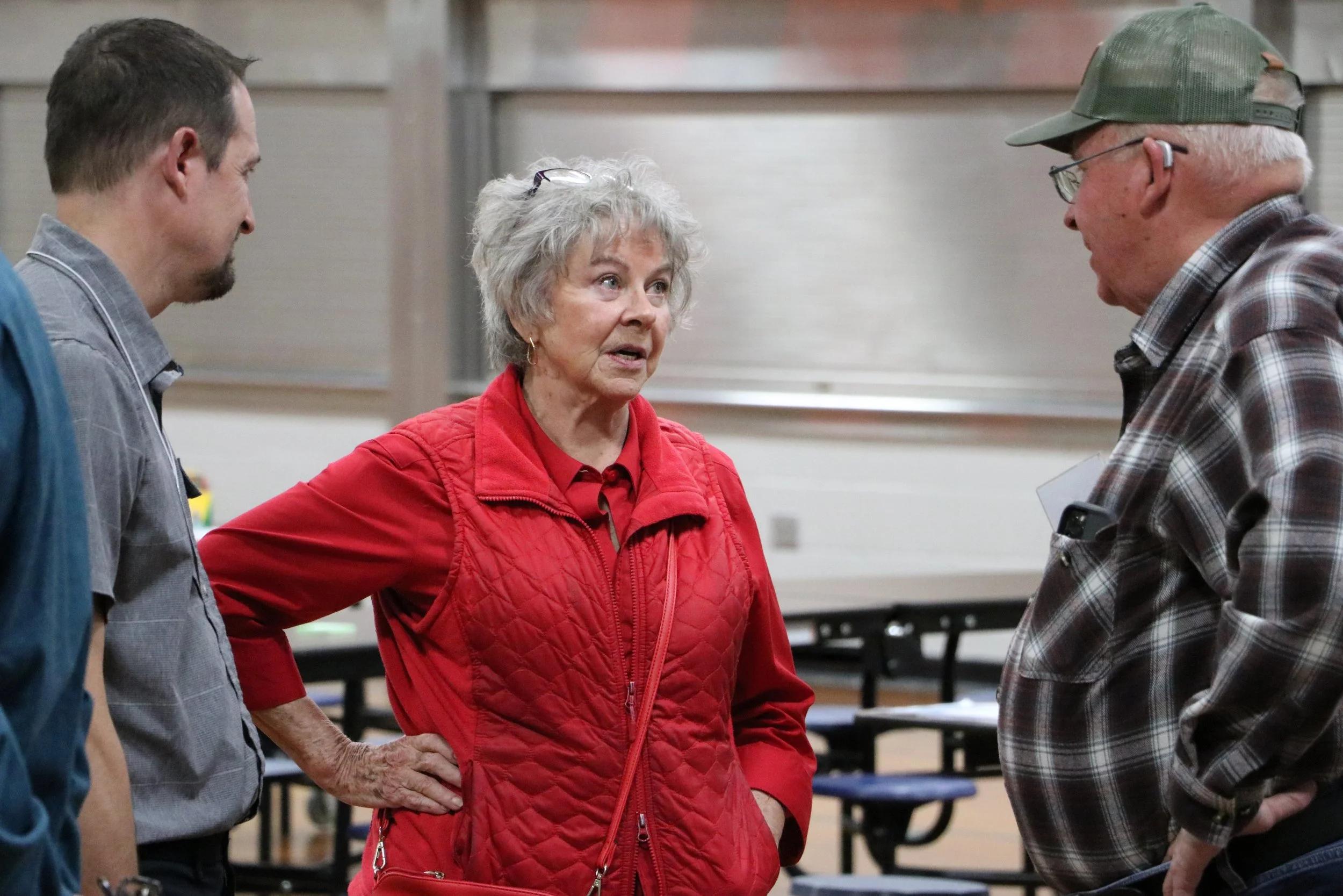 Commissioners interact with public at event.JPG