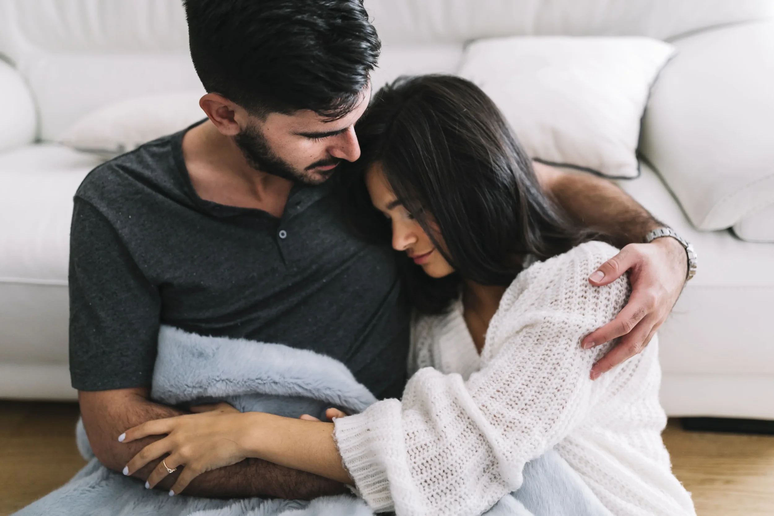 A couple hugging each other for comfort - Healing Family Addiction