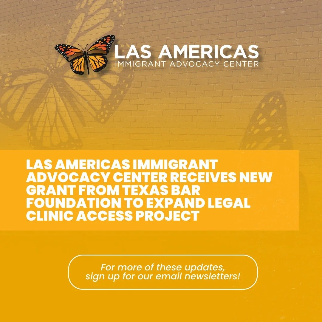 We are so grateful to the Texas Bar Foundation!

The Legal Clinic Access Project builds on a successful 2024 pilot that demonstrated the effectiveness of clinic-based legal services in increasing capacity and reducing wait times. With support from th