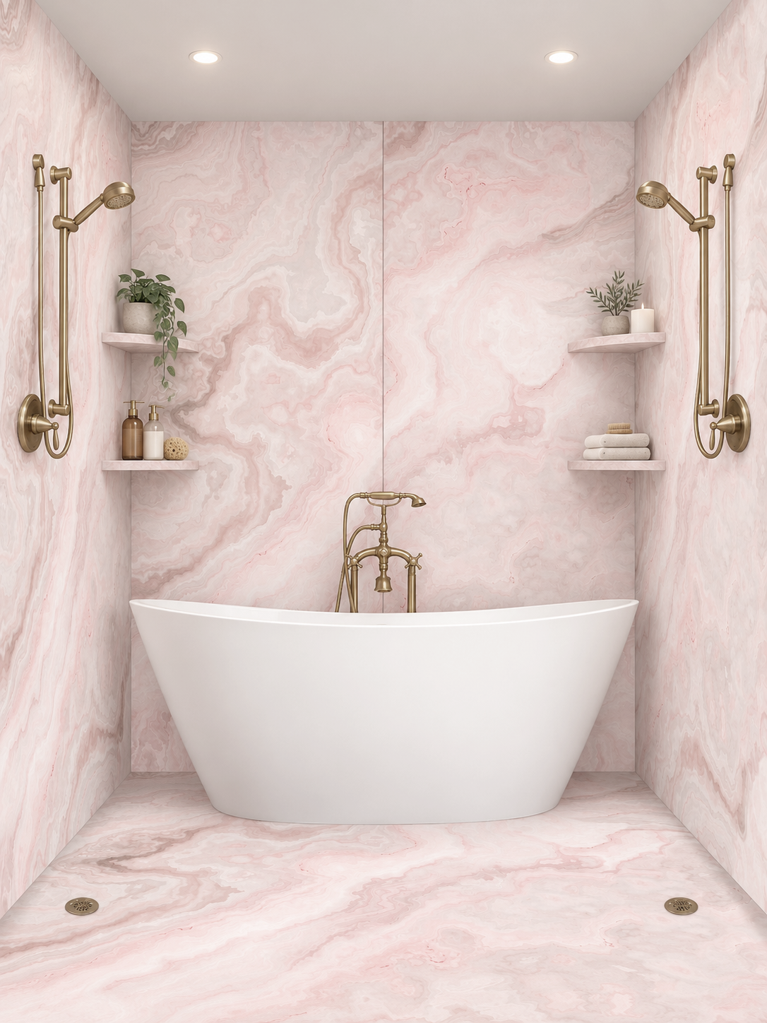 Jacqueline tub and shower wet room rendering