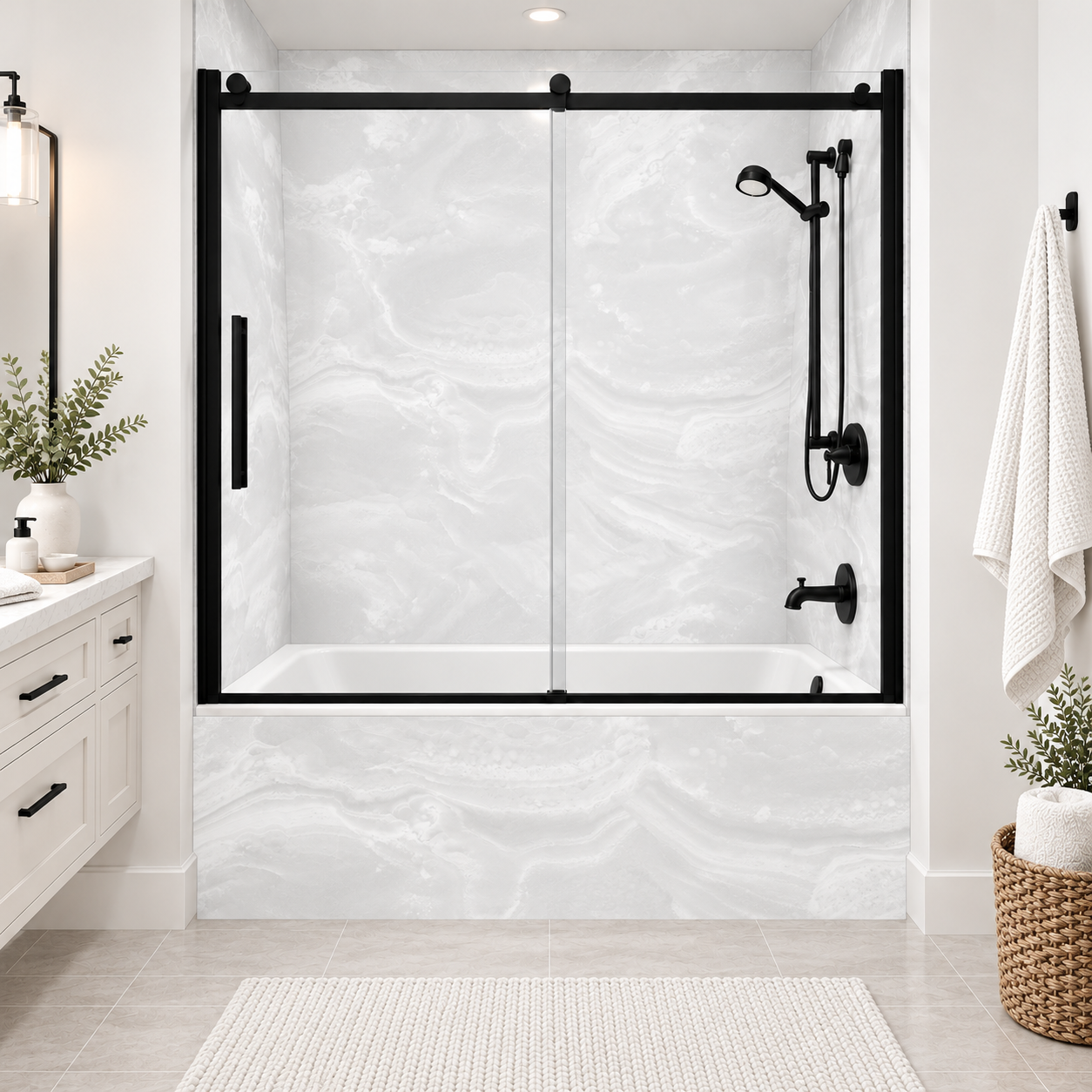 Silver tub surround rendering