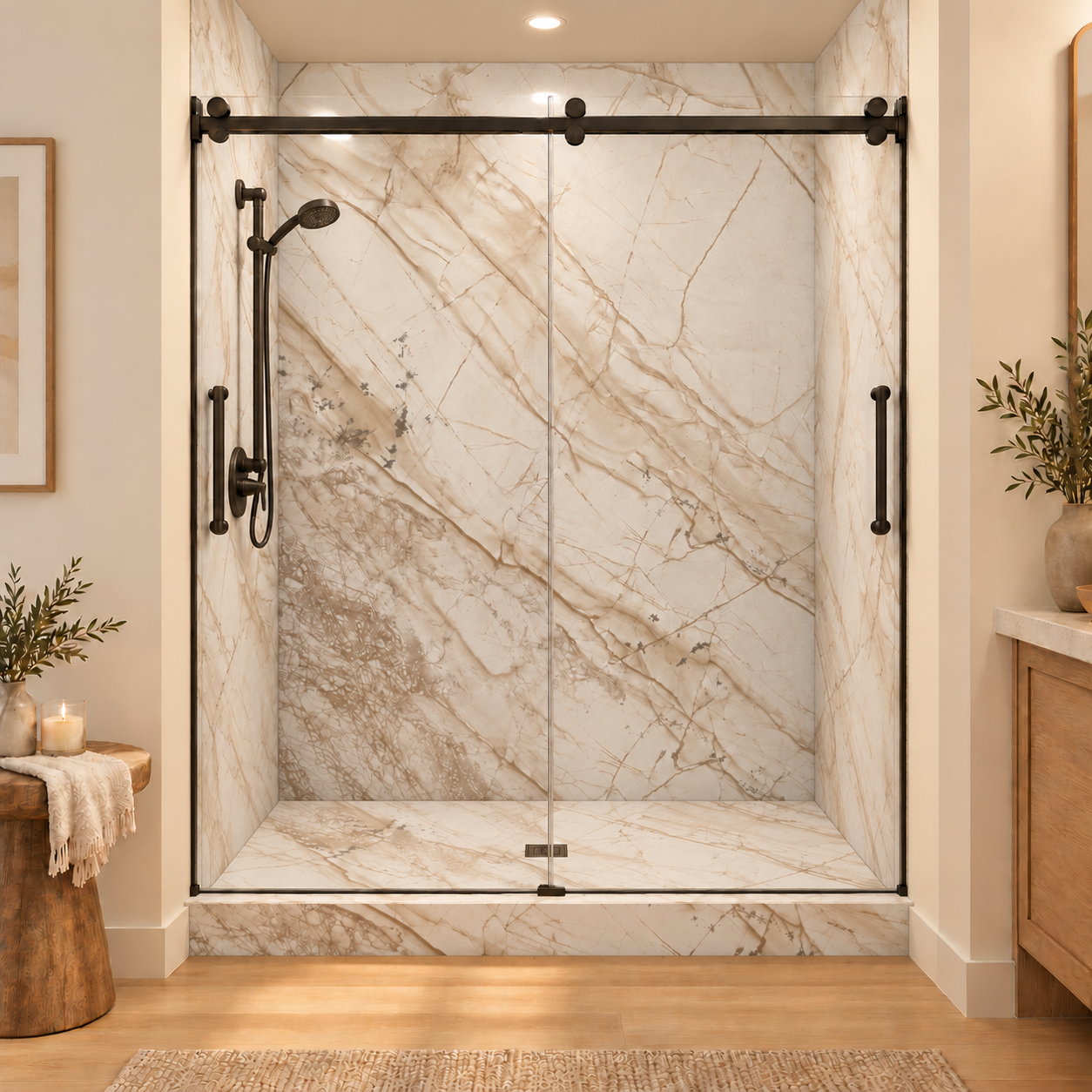 Anasazi Beige shower rendering