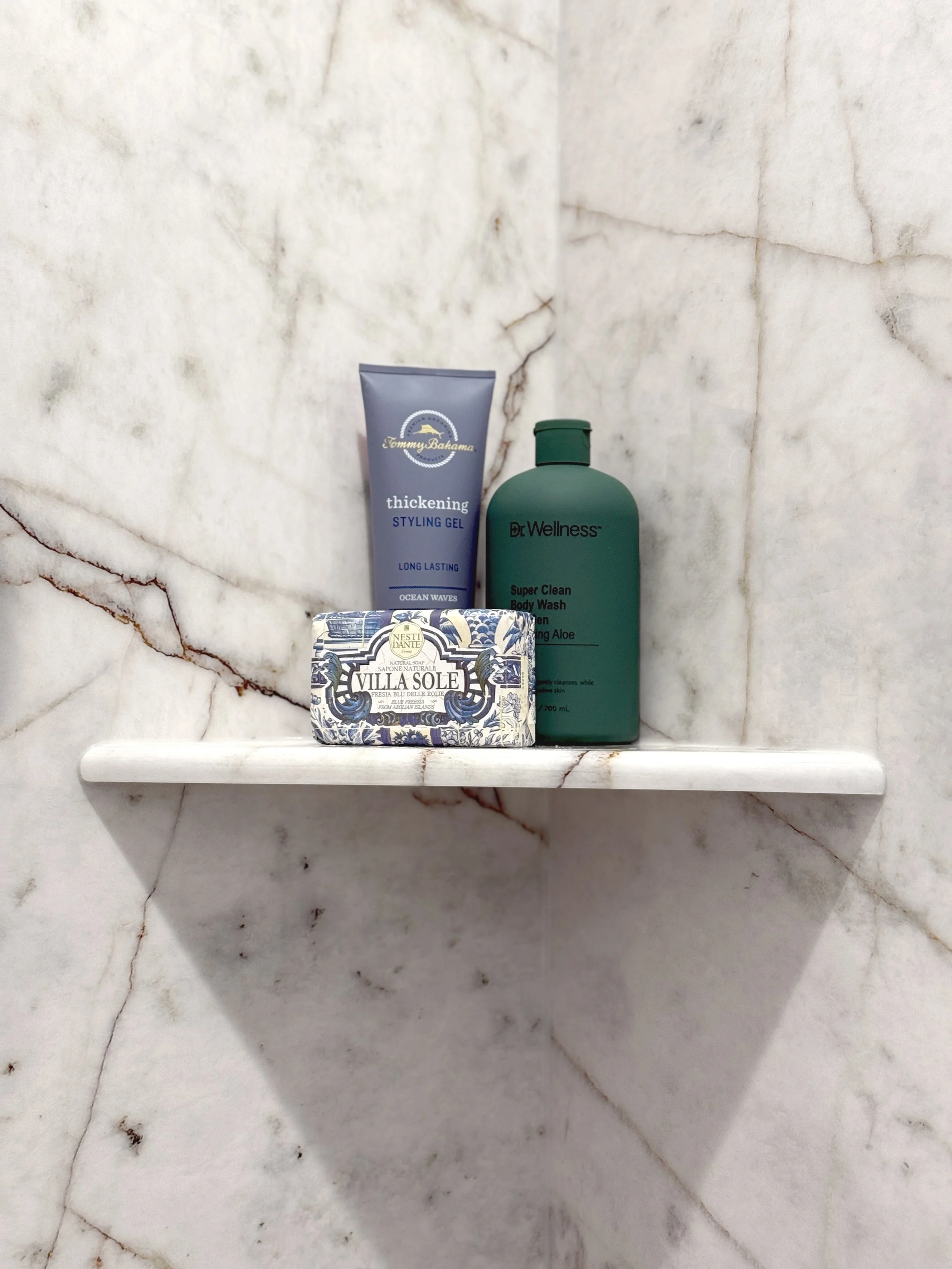 White Crystal shampoo shelf