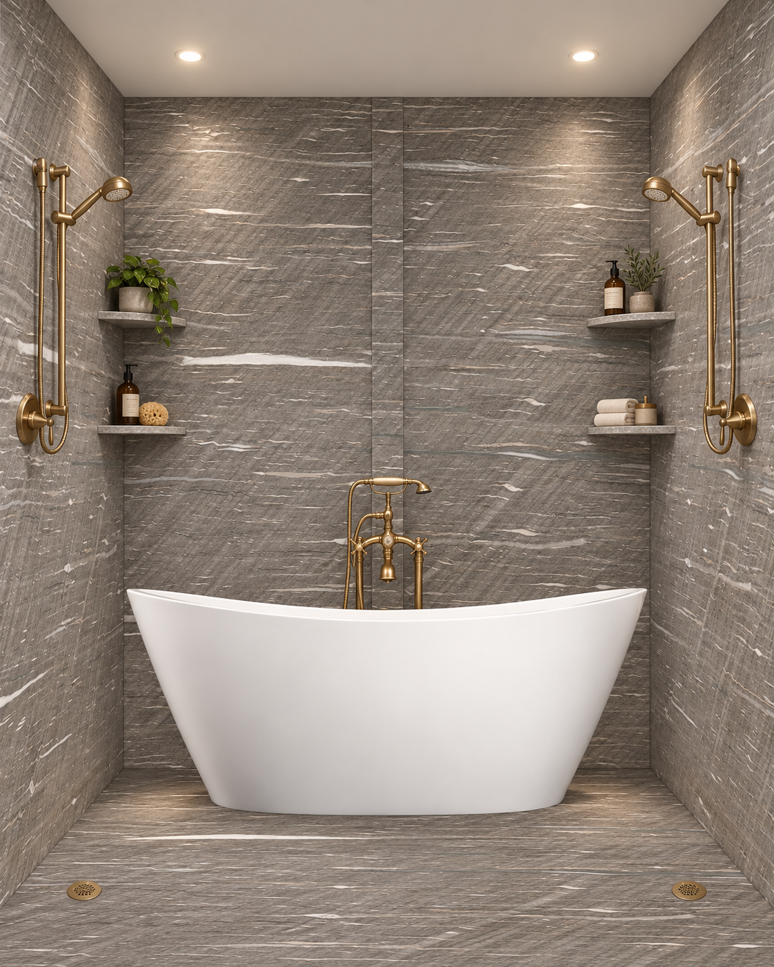 Interstellar tub and shower wet room rendering