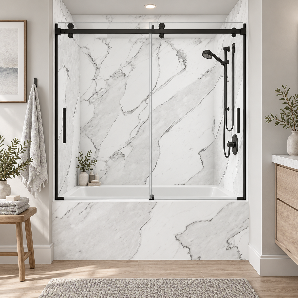 Aria Griggio tub surround rendering