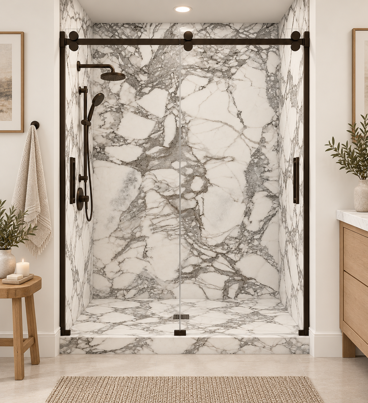 Calcutta Nero Shower rendering