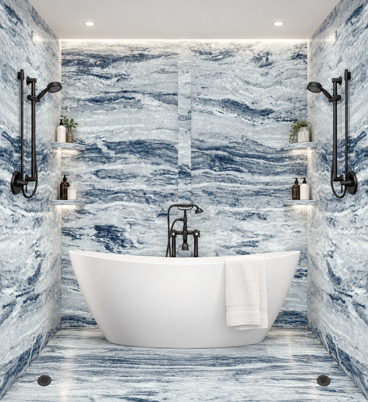 Kenai tub and shower wet room rendering
