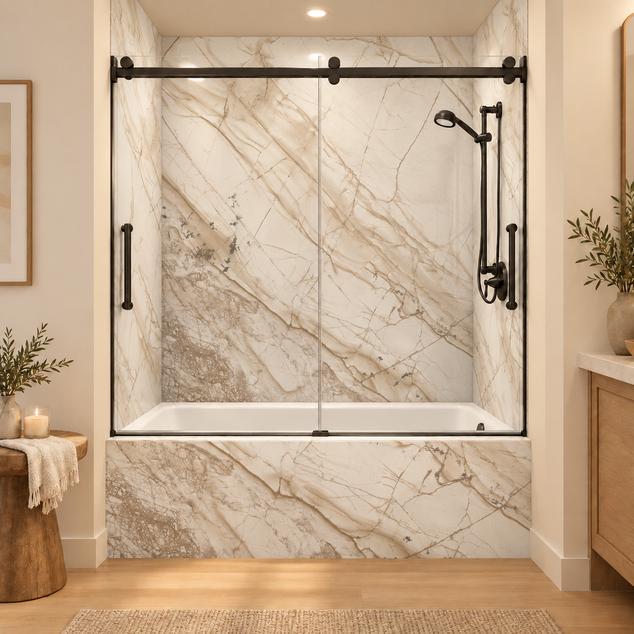 Anasazi Beige tub surround rendering